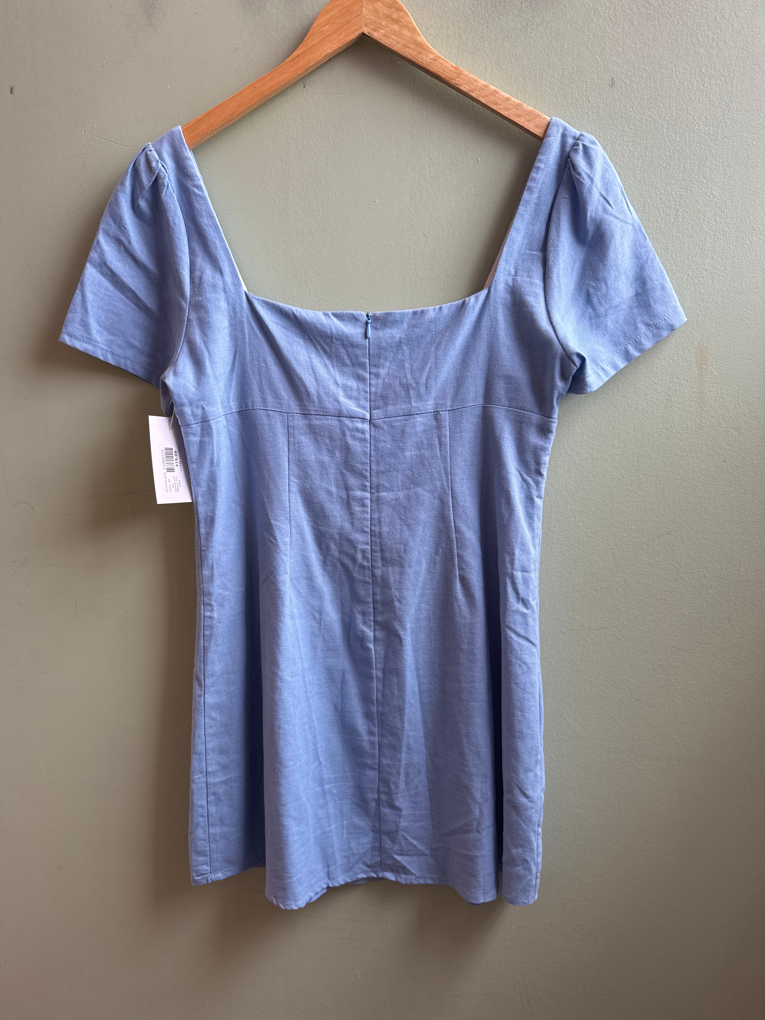 blue princess polly square puff sleeve mini dress, 10