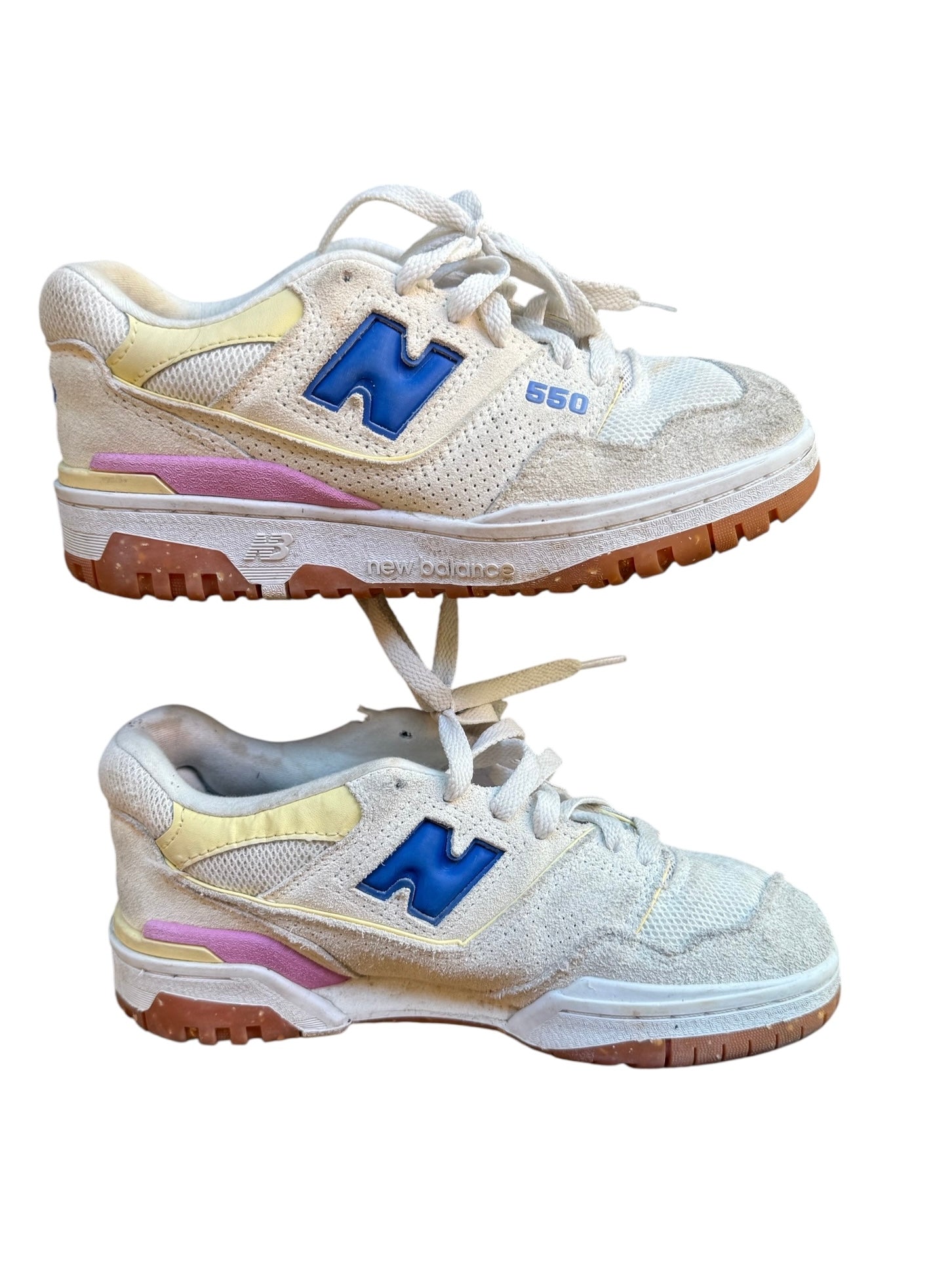White blue pink New balance 550 sneakers, 5 women's