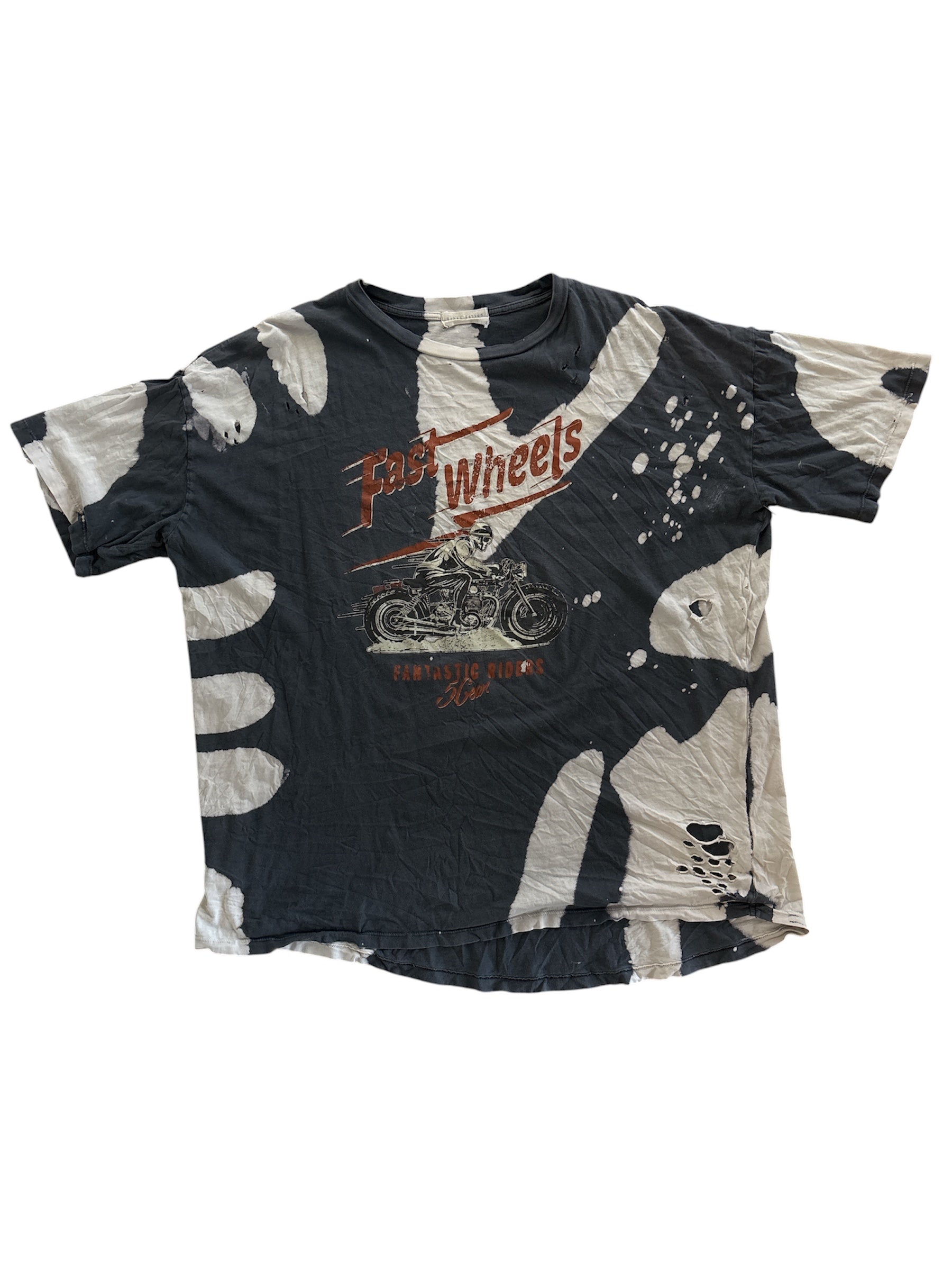 grey urban nation fast wheels tee, L