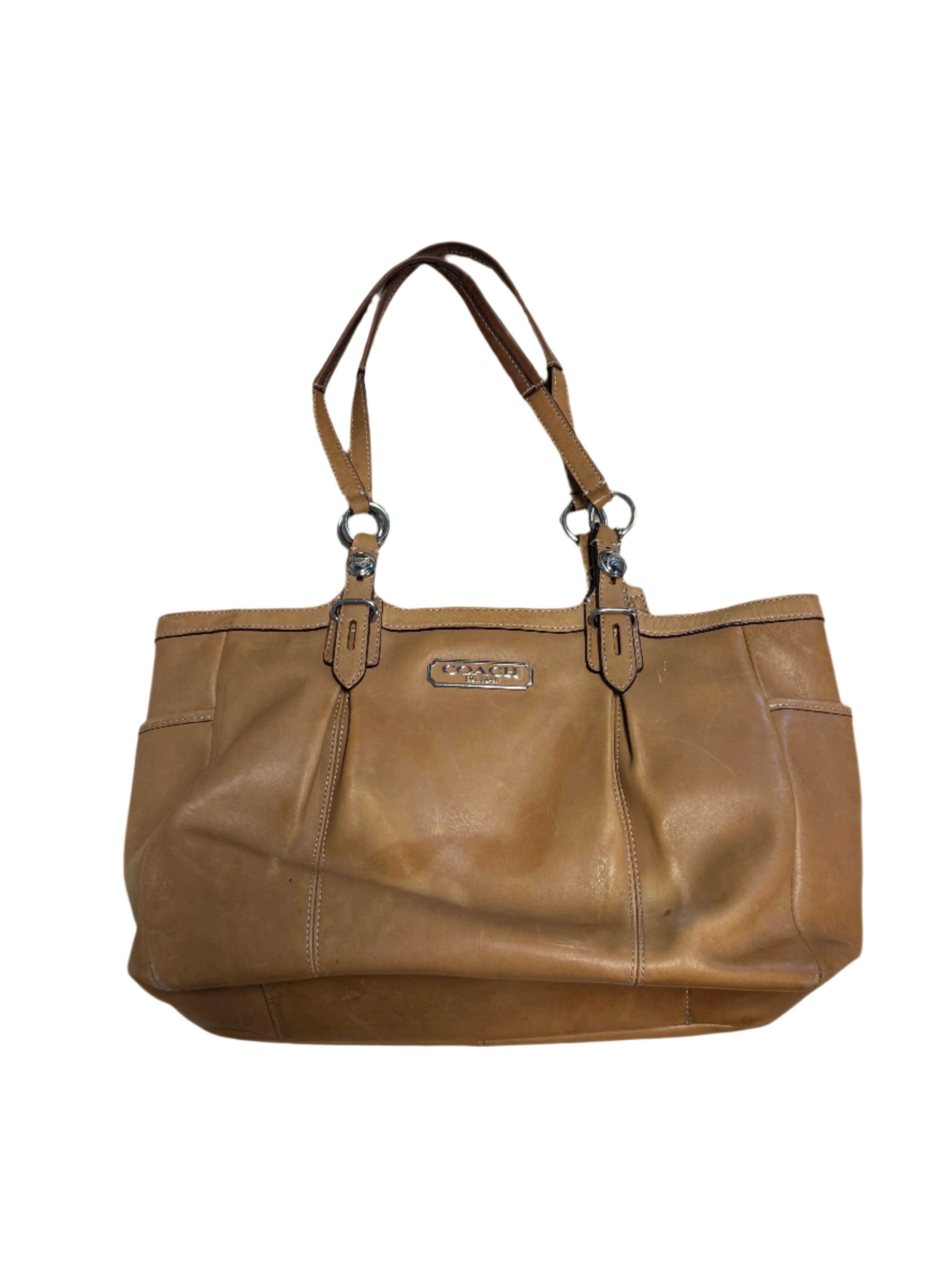 brown coach handbag