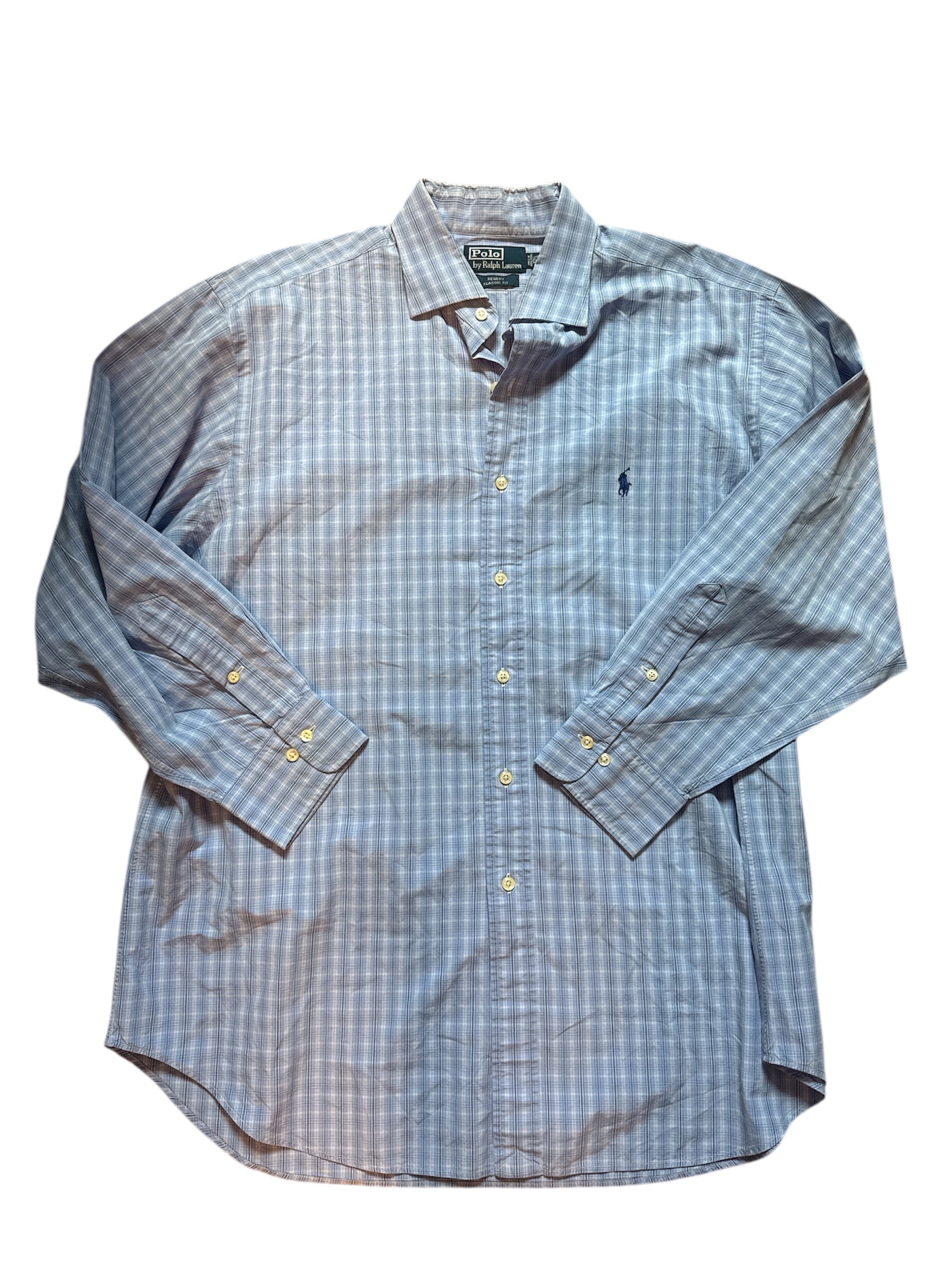 blue Polo long sleeve top, XL