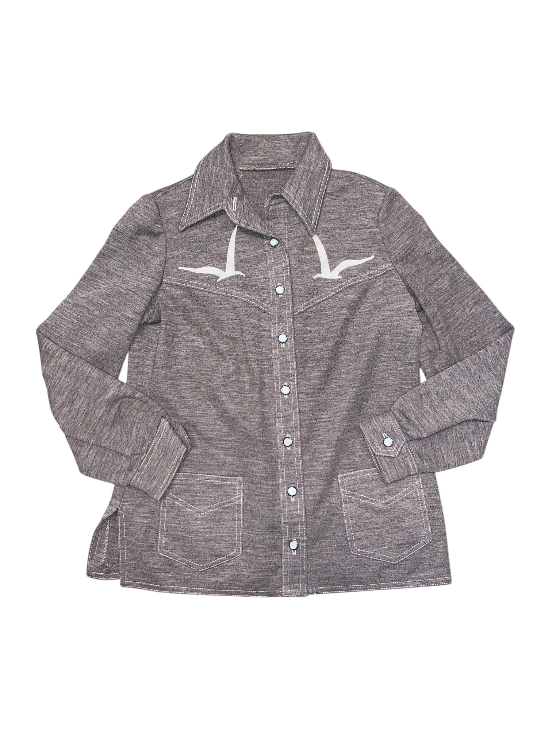 Brown white  Ls bird patch jacket, M
