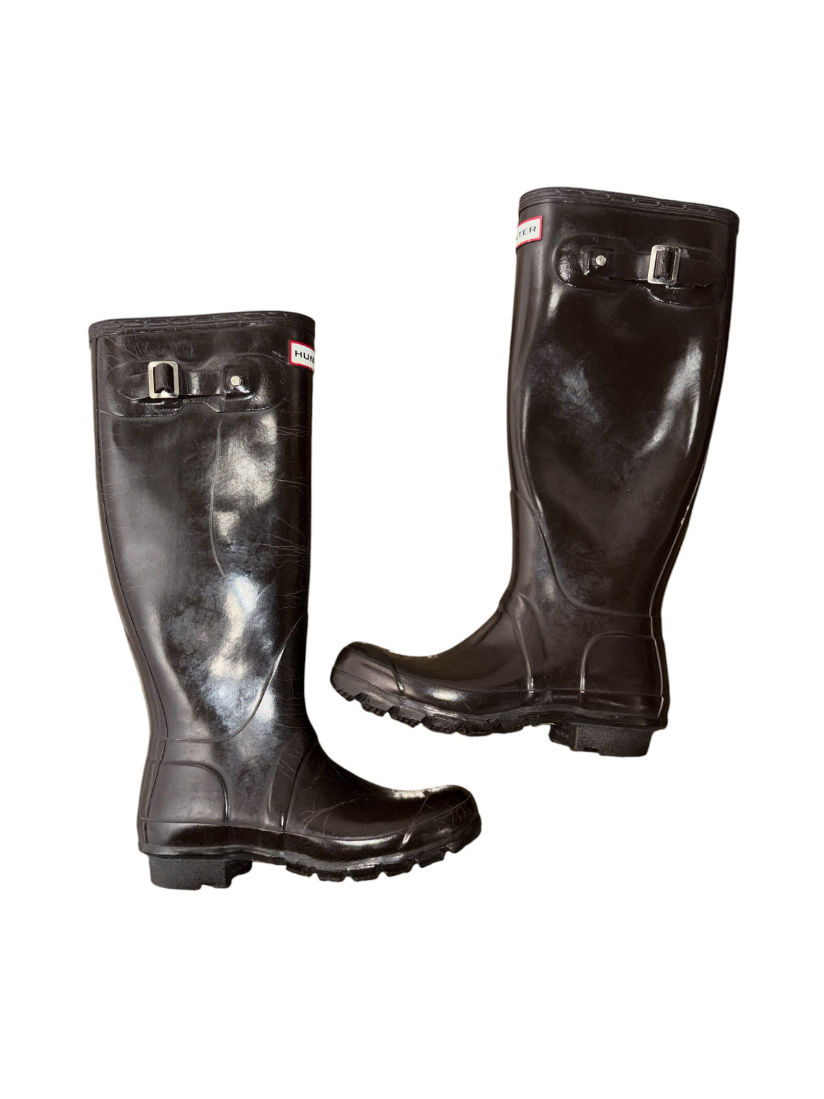 brown hunter knee high rain boot, 5