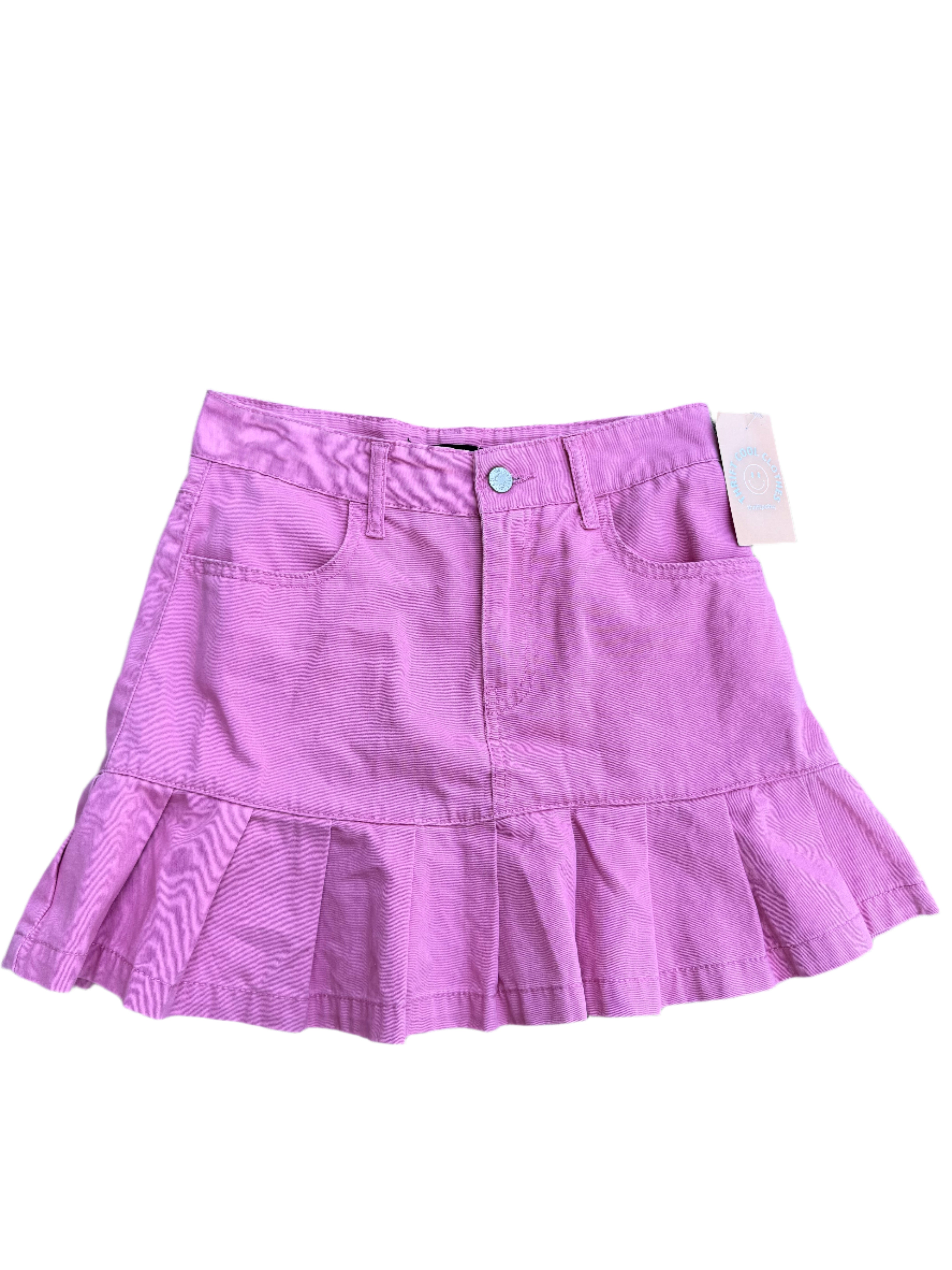 pink forever 21 y2k pleated skirt, s