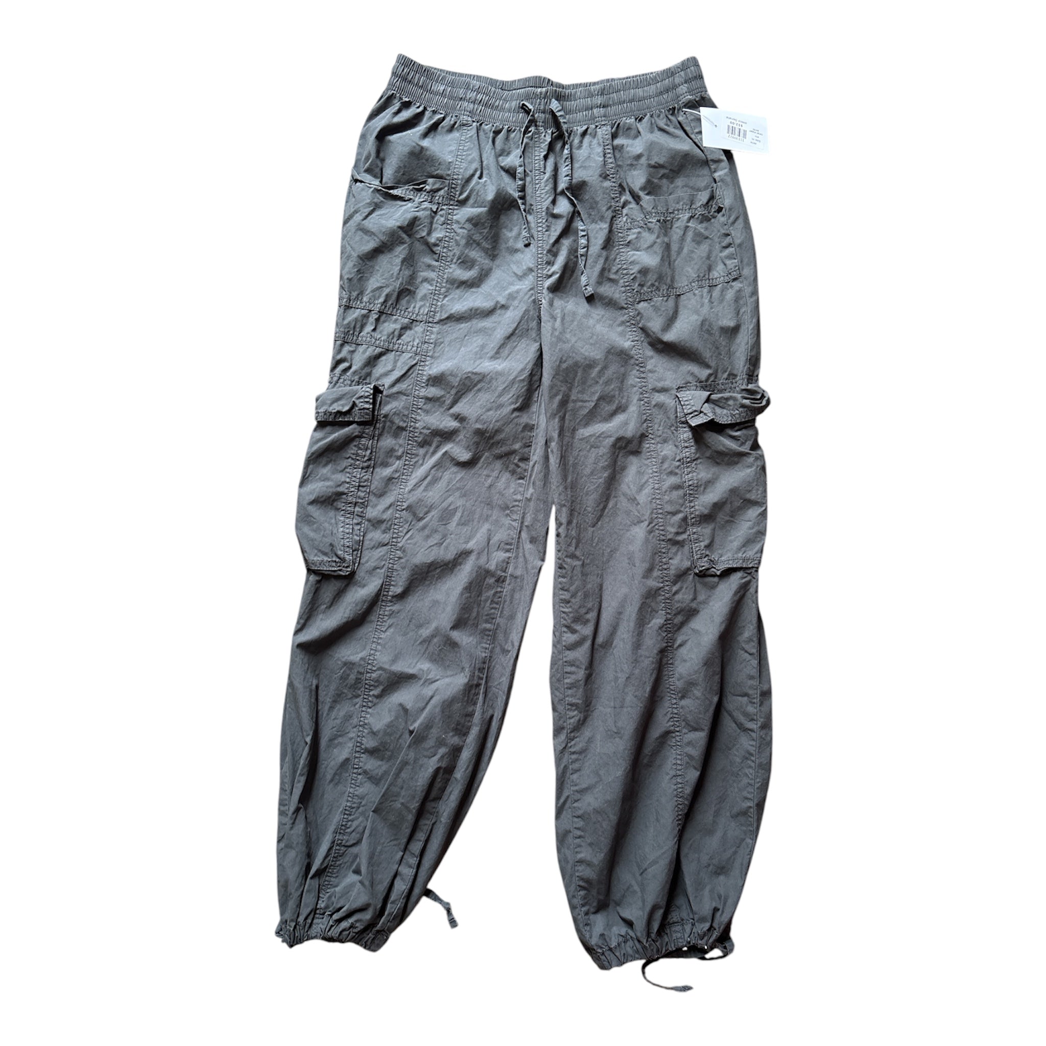 grey aerie cargo jogger pants, m