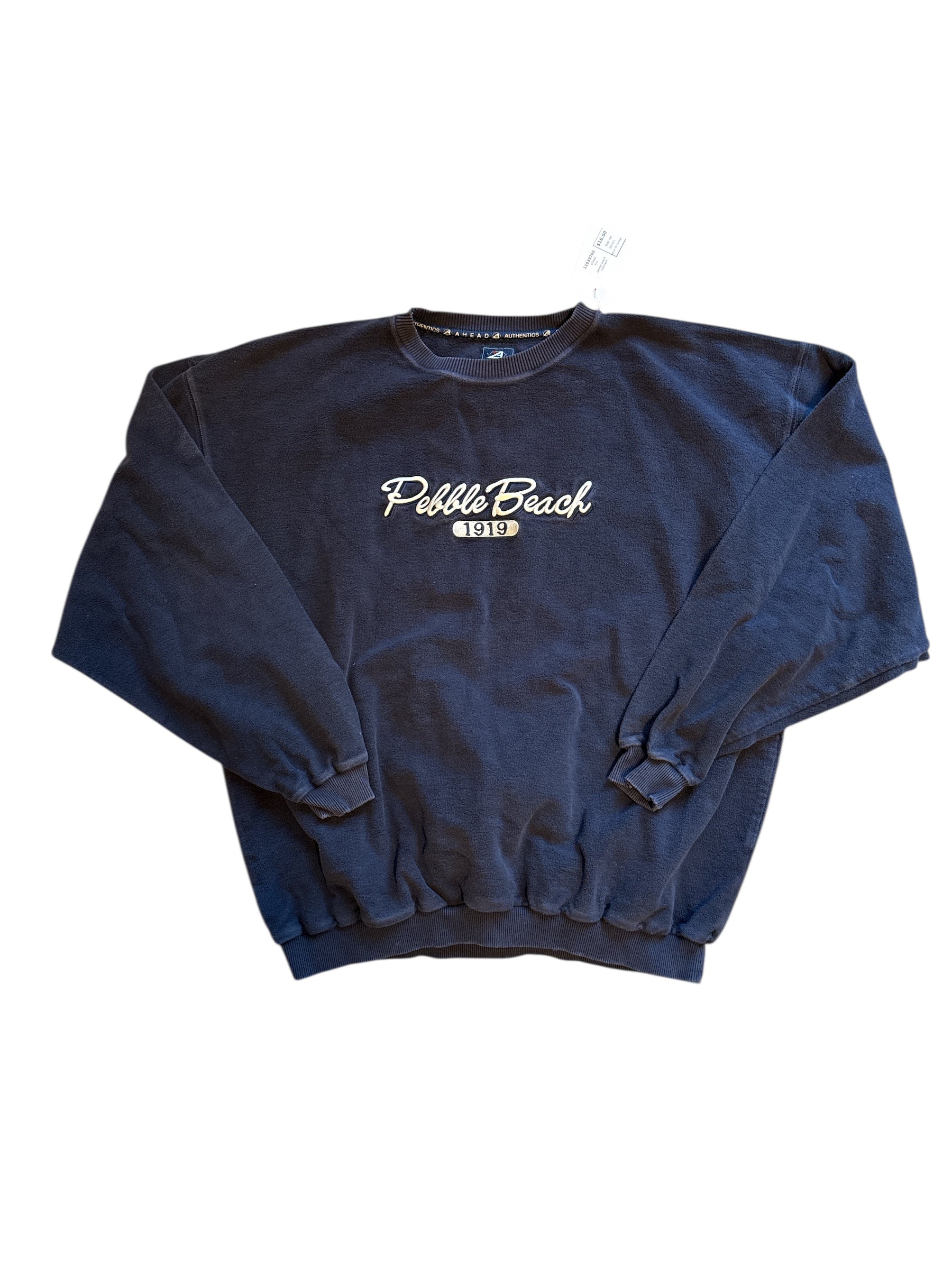 blue ahead pebble beach crewneck, xxl