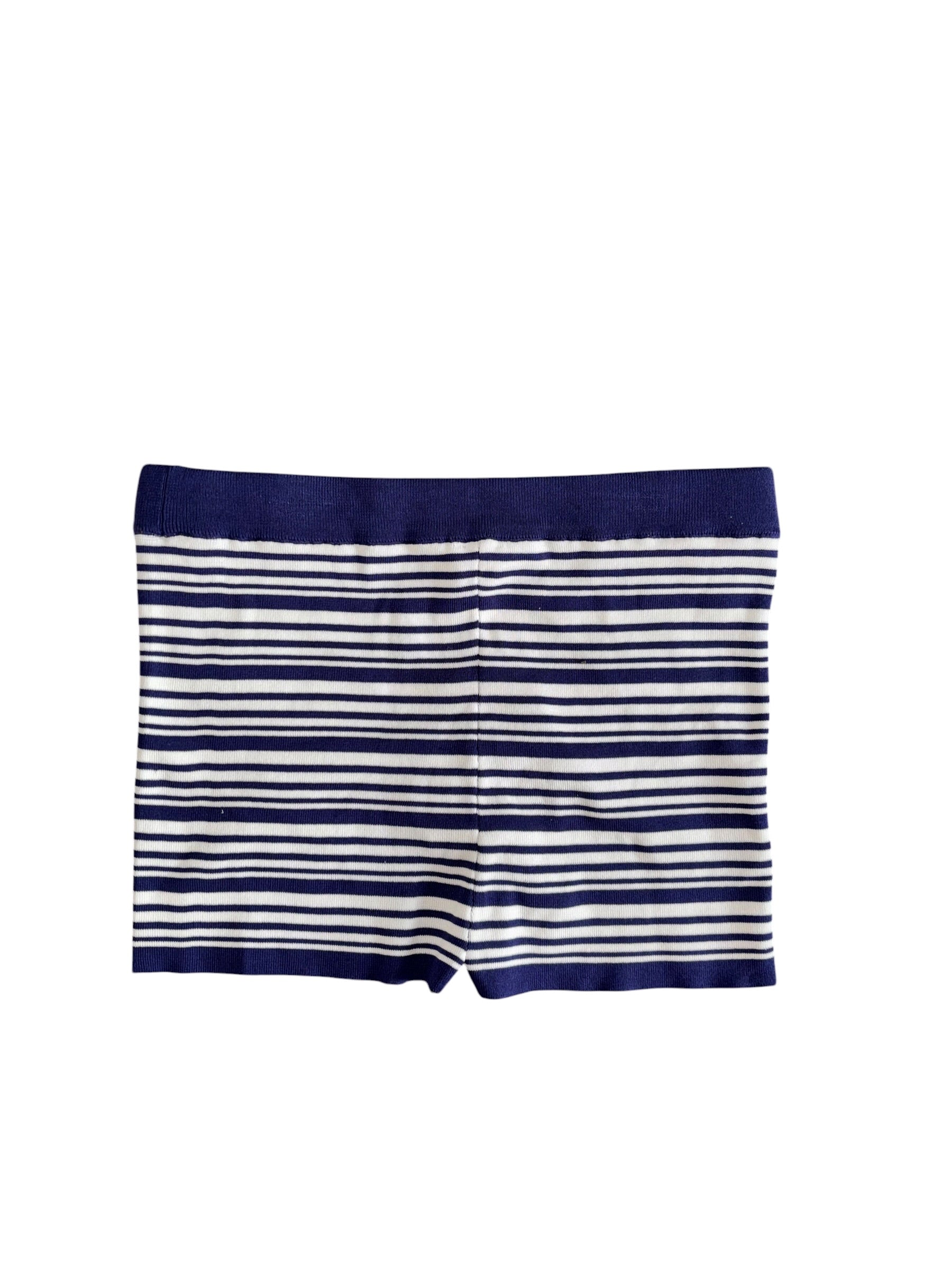 navy white daisy nwt stripe elastic shorts, 3x