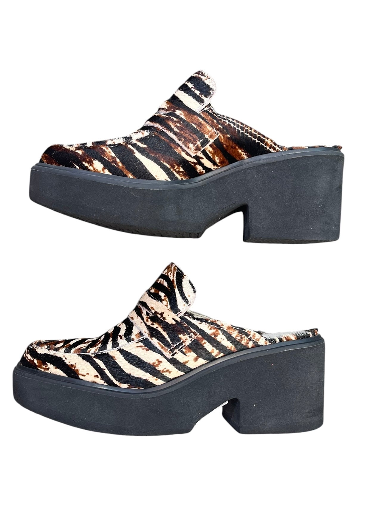 brown Kelly animal print clogs, 7