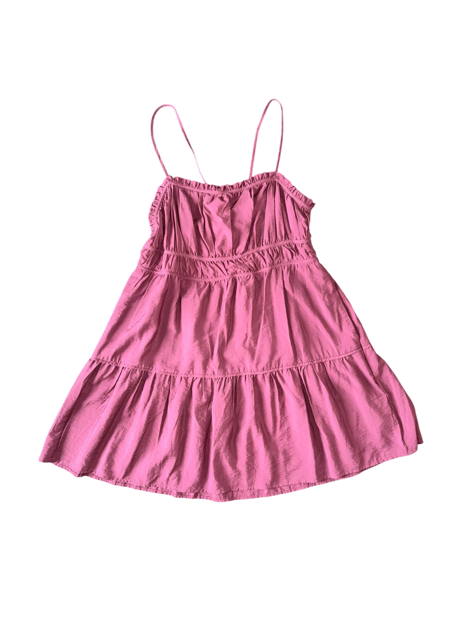Burgundy madewell NWT Strappy smock tiered mini, 16