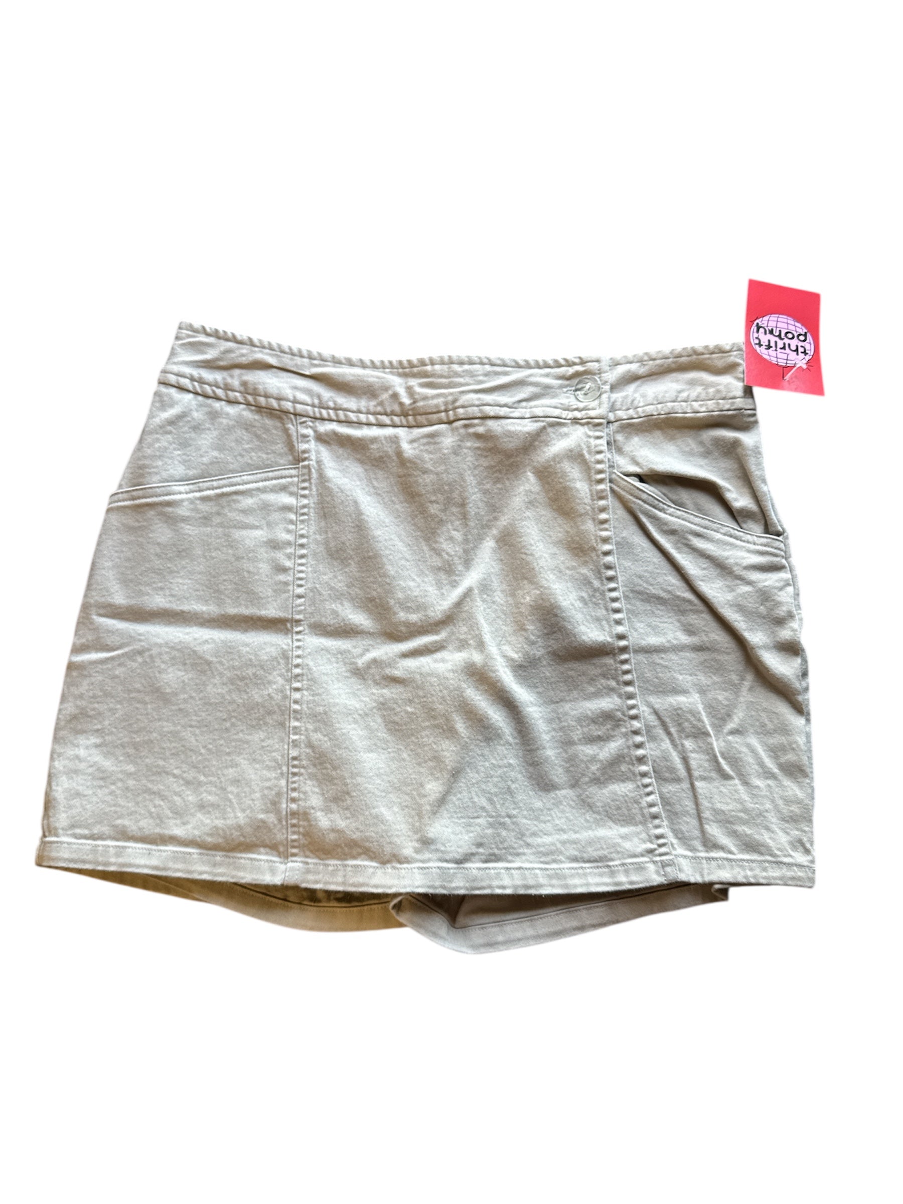 beige star city Khaki wrap skort, 7
