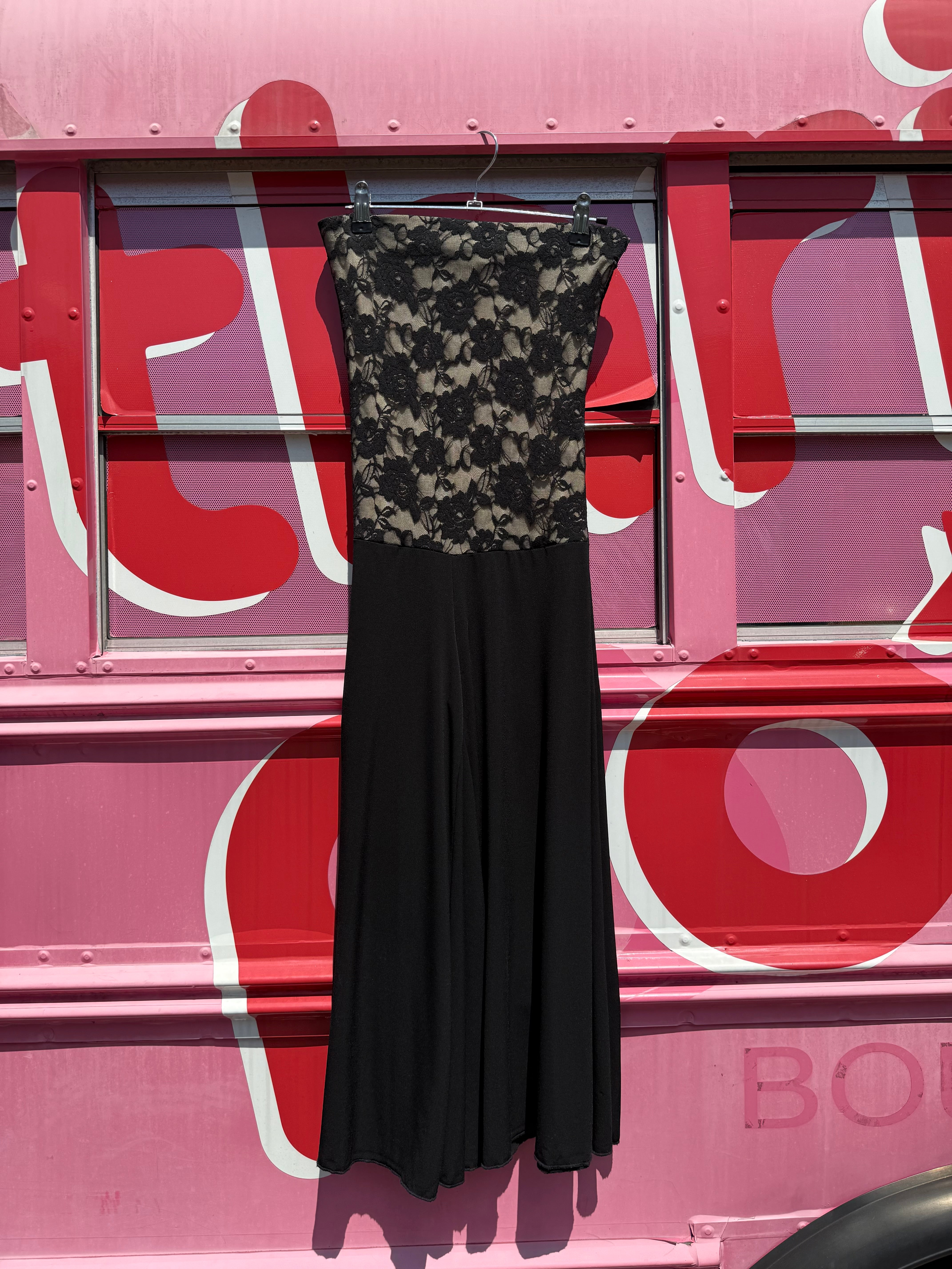 Black cream Loyce leslie Strapless lace, S