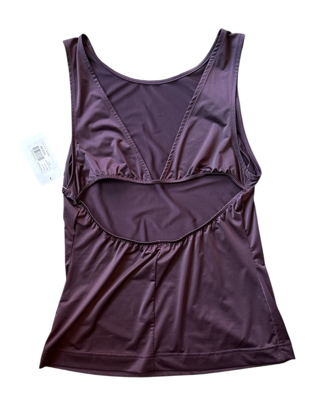 deep purple free people cut out back tank, m