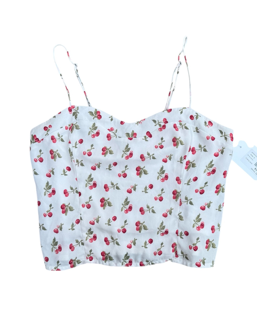 White red green abercrombie Cherry tank, S