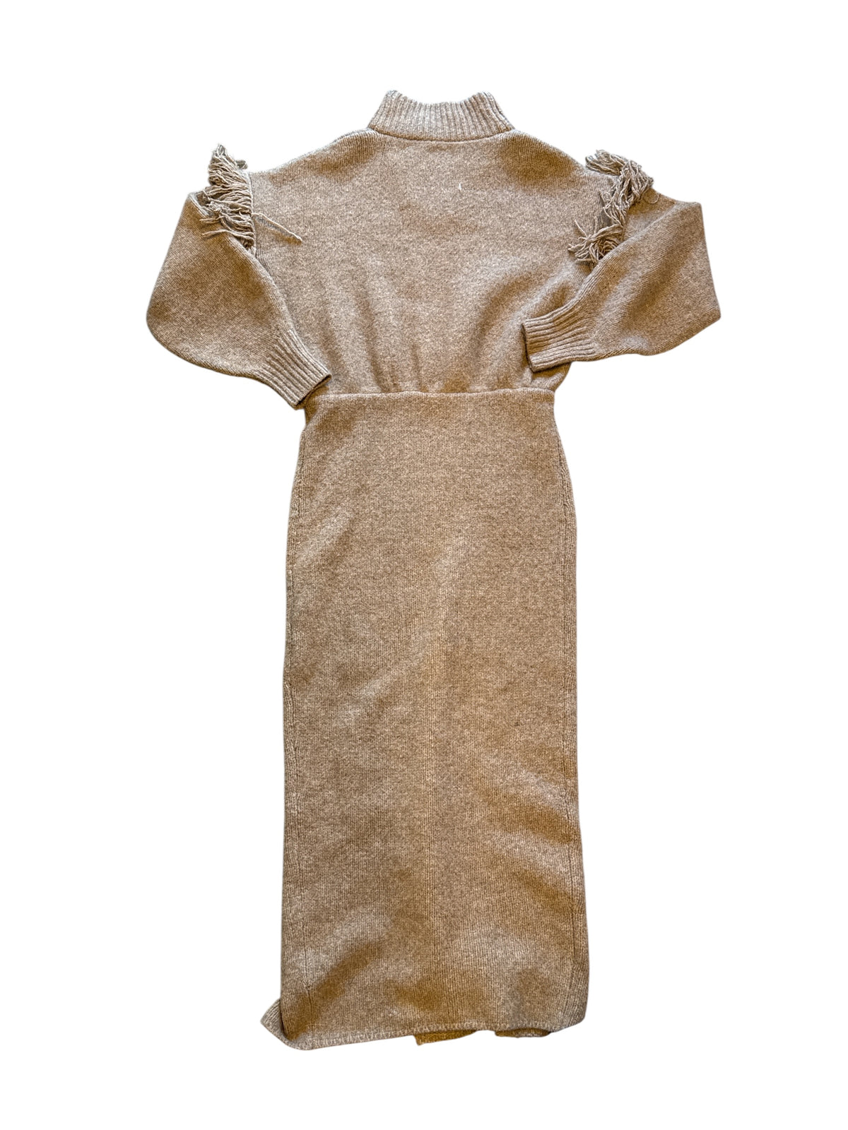 tan saylor knit long dress, m