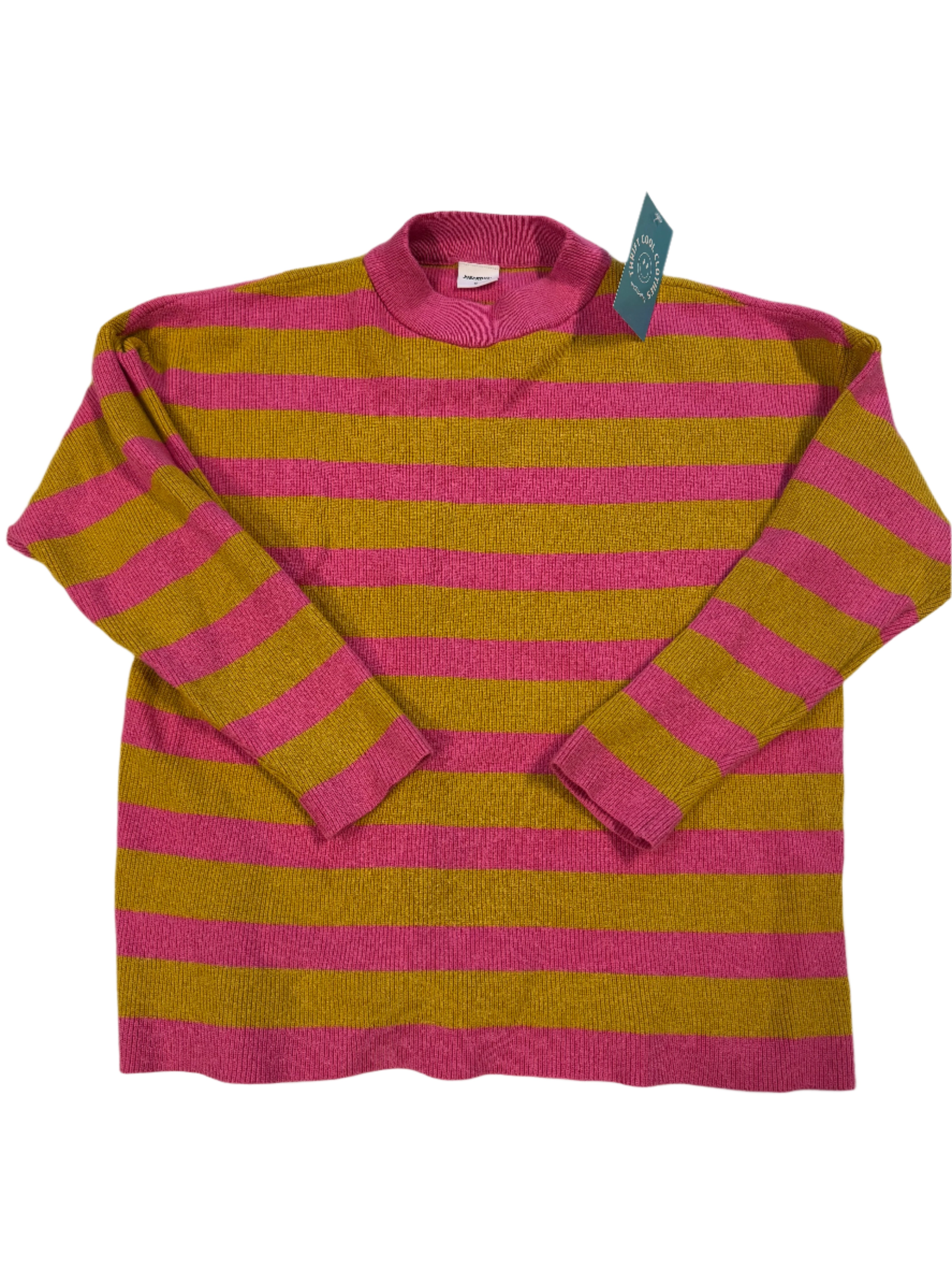 Pink yellow Xieerduo Striped sweater, S