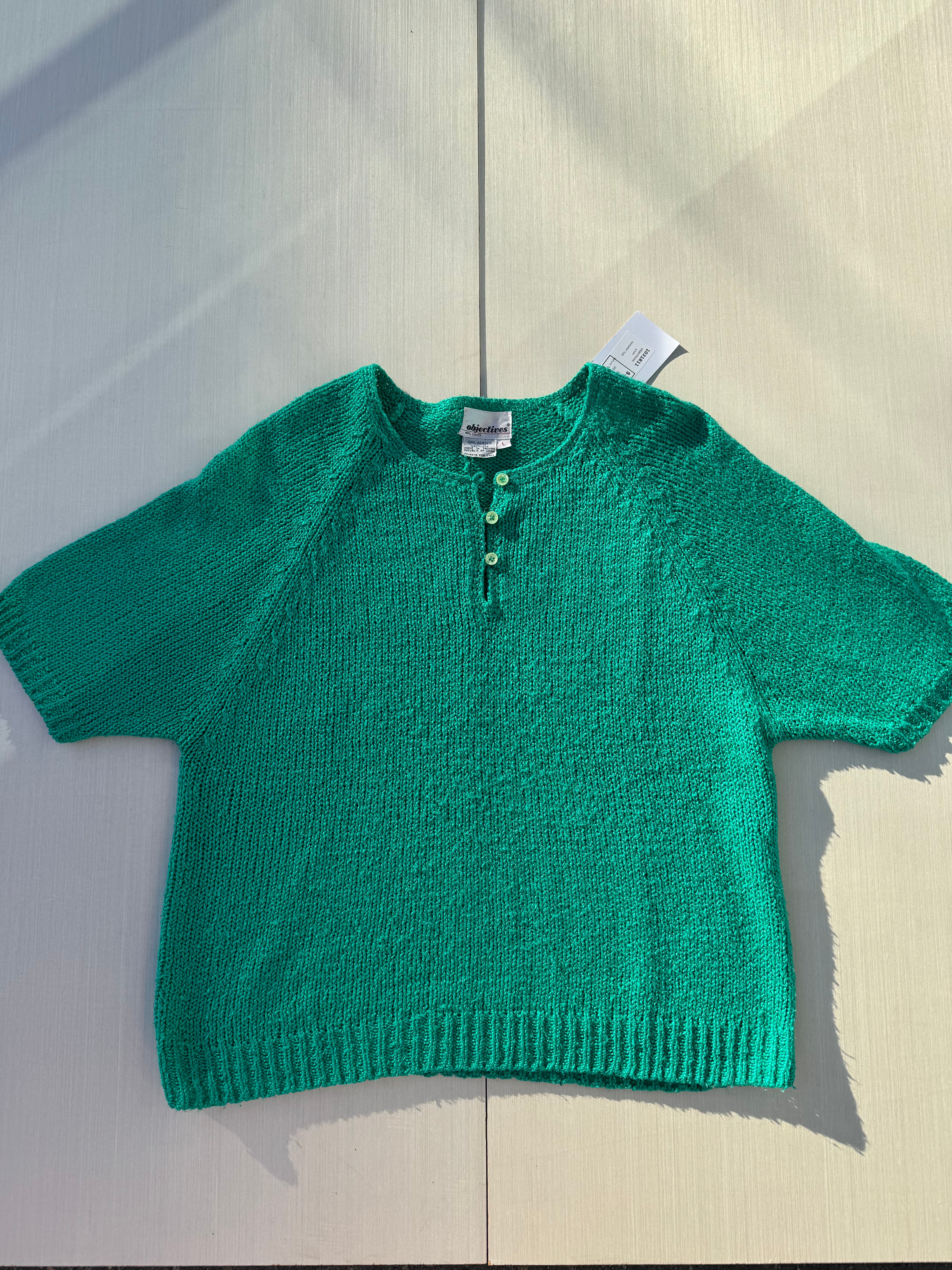 green objectives sweater top, L