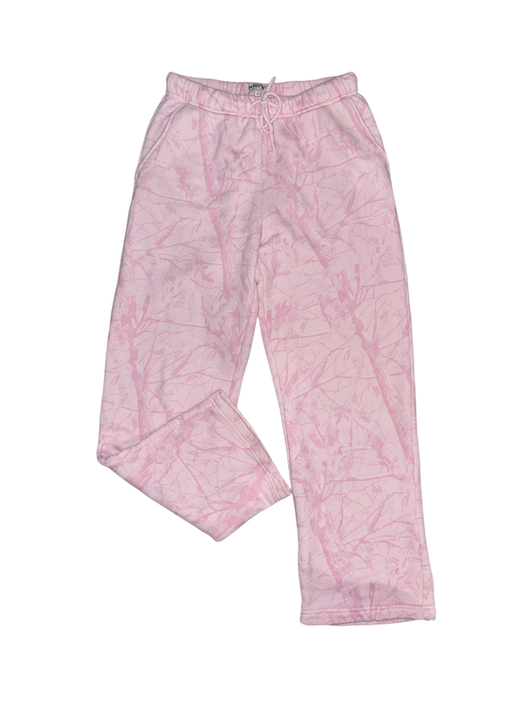 pink dairy boy camo sweat pants, s