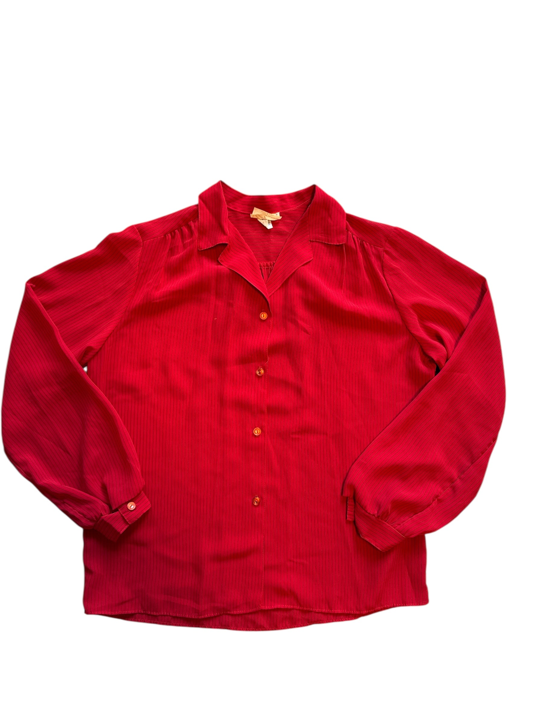 Red Empire Pine strip Ls button down, Xl