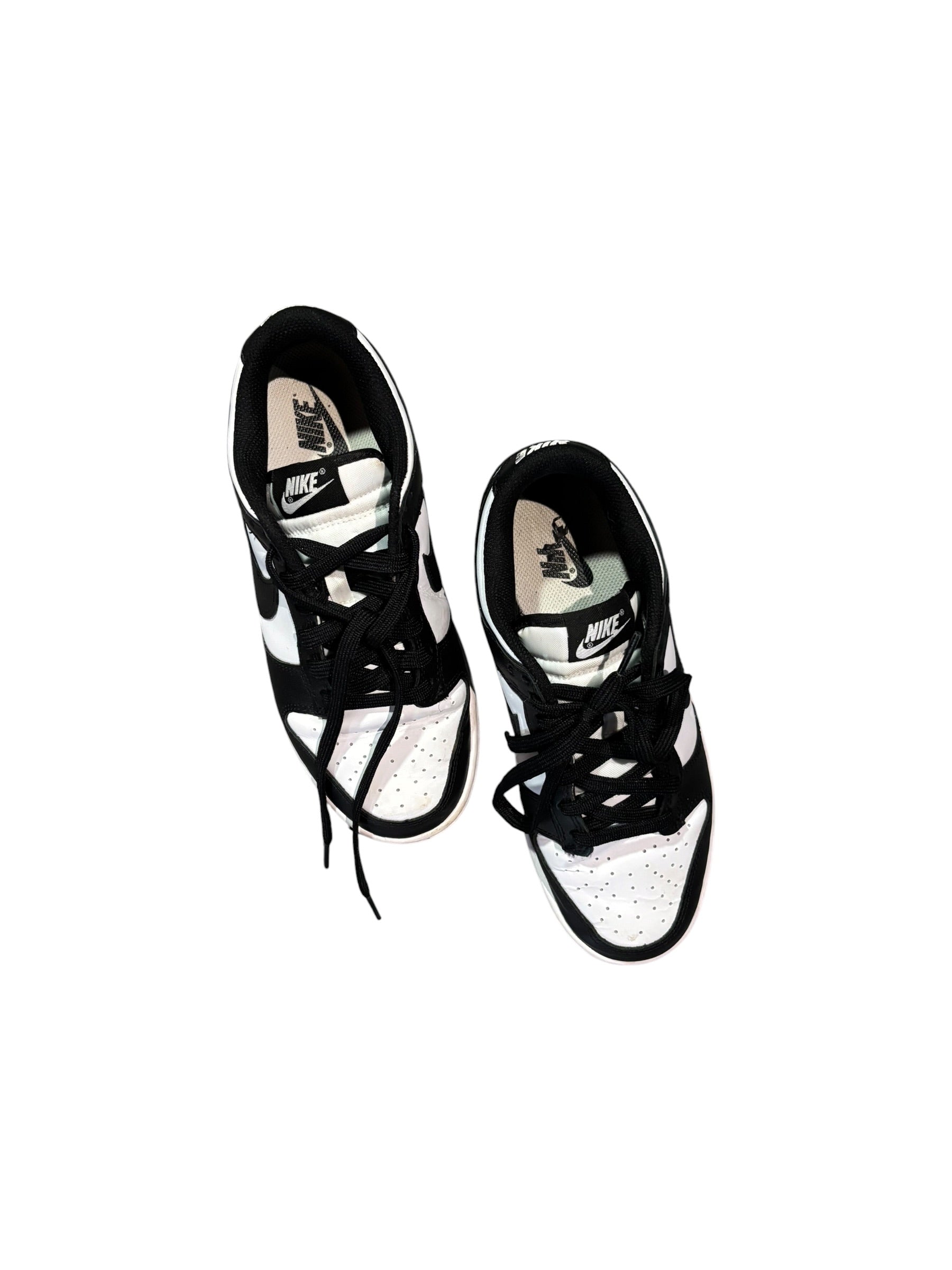 black white nike panda sneakers, 7.5