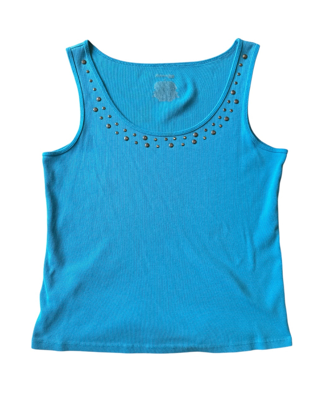 Blue St John Bay Studded ribbed tank, Xl