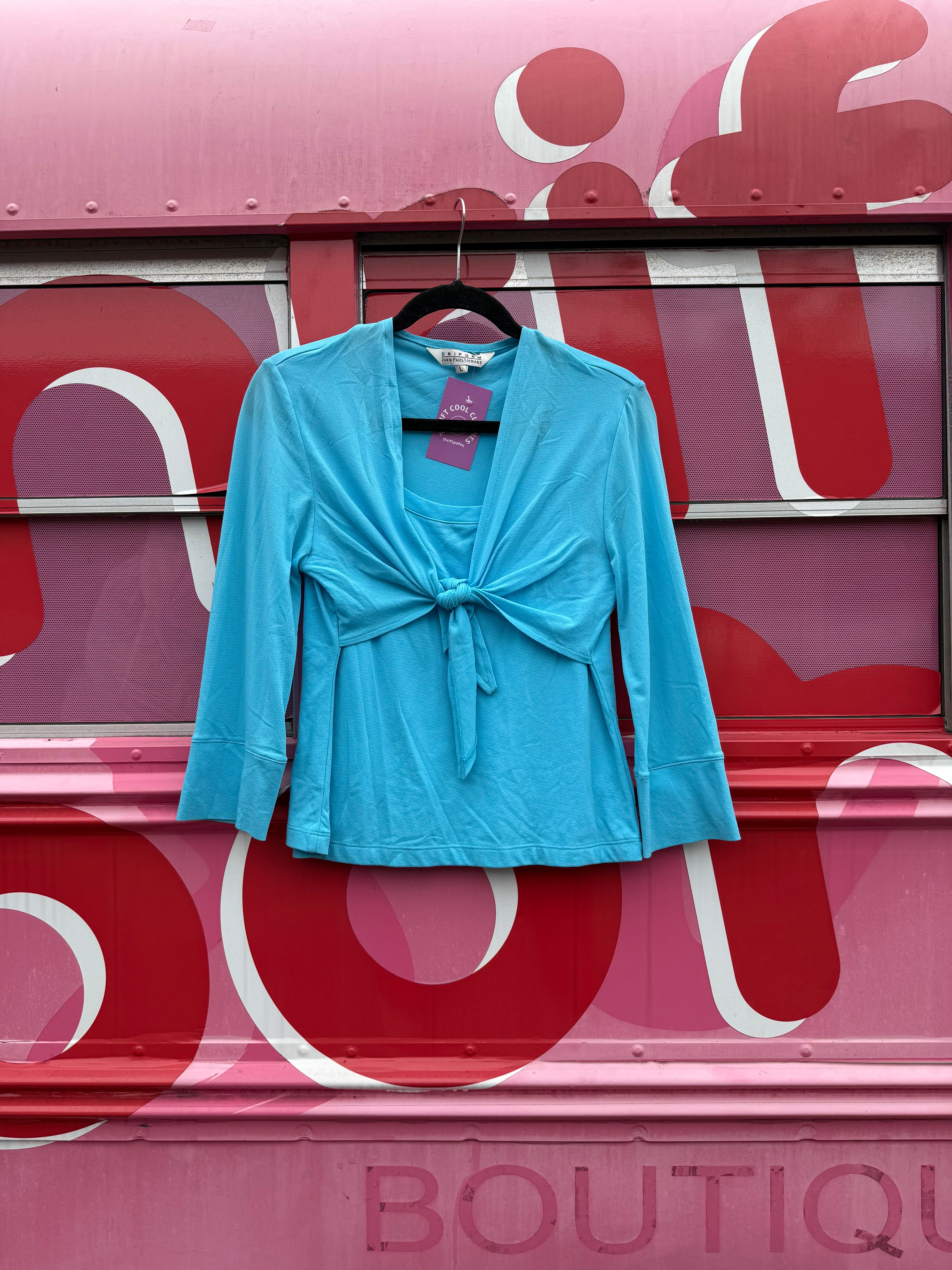 Teal John Paul richard Twist tie ls, L