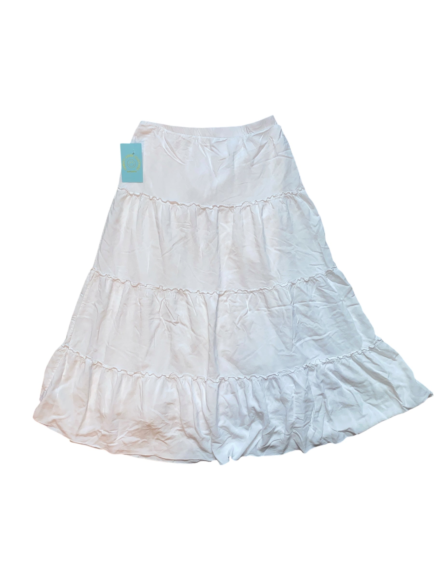 white Brandi Melville Tiered maxi skirt, S