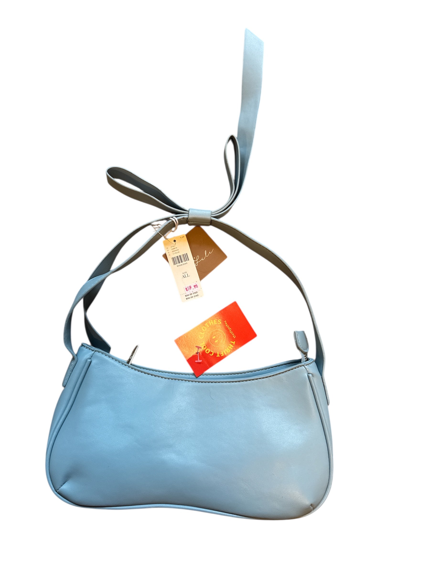 blue anthropologie nwt bow shoulder bag