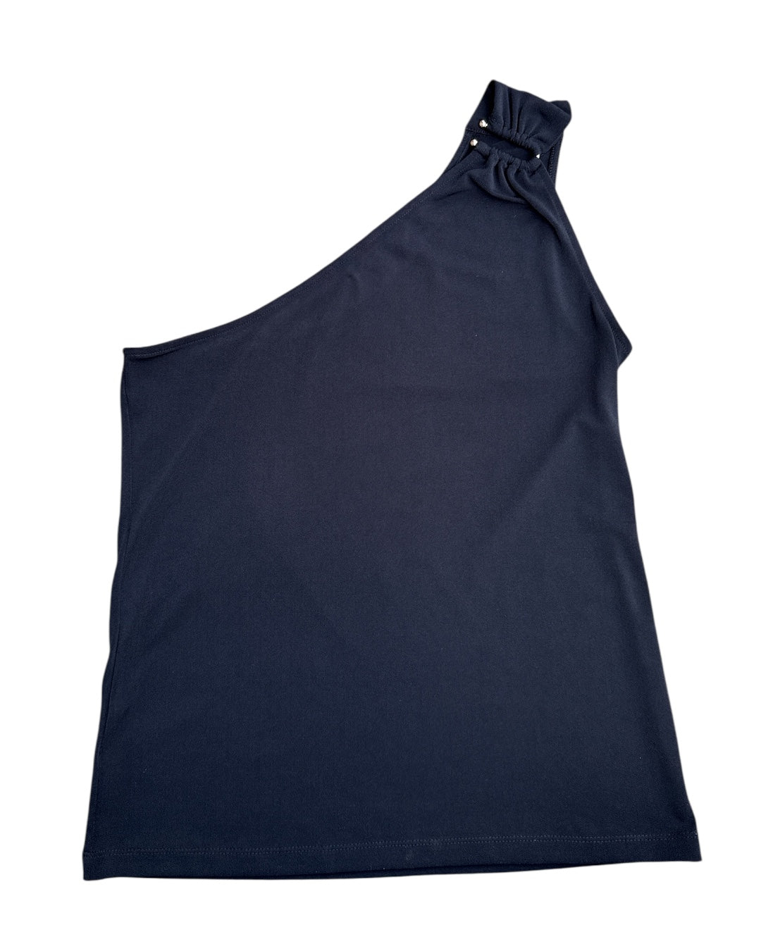 black loft one shoulder gold detailing top, m