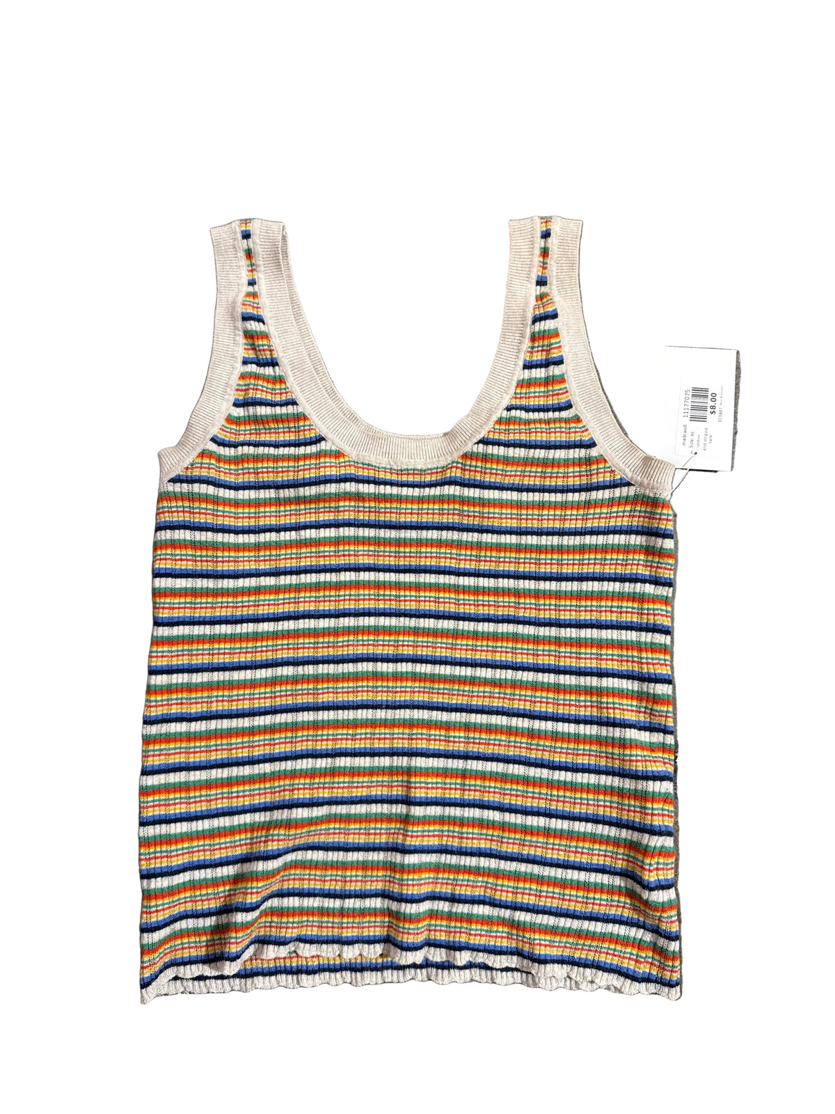 rainbow madewell knit striped tank, xs