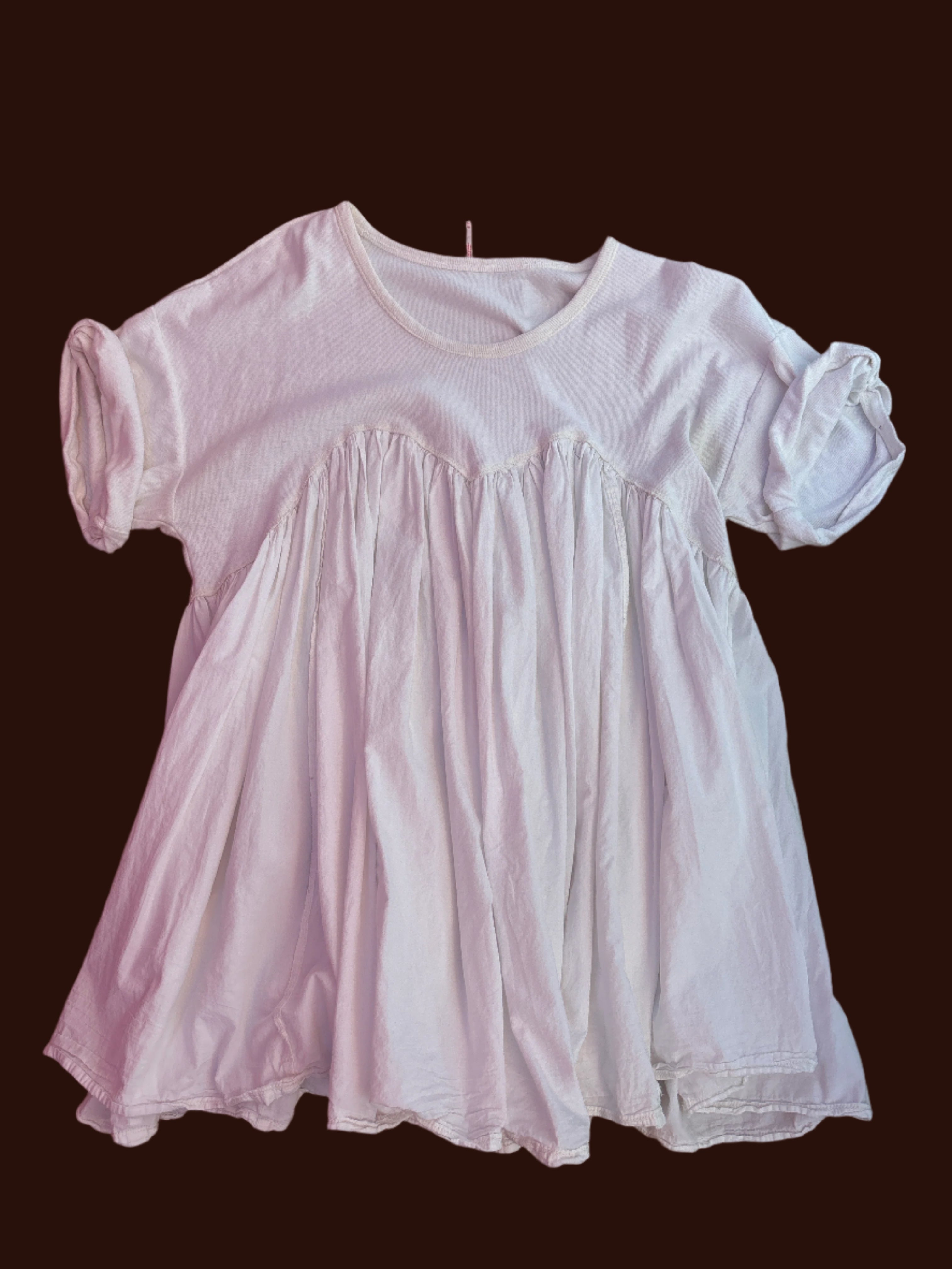 white free people babydoll top, xl