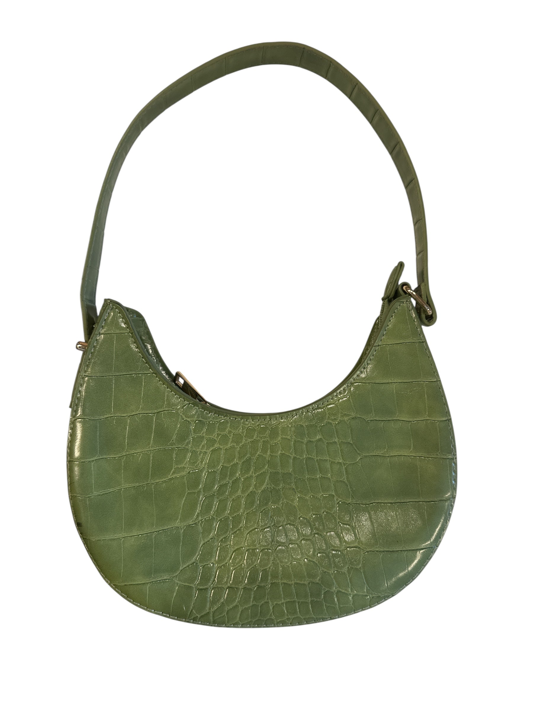 green asos crescent shoulder bag
