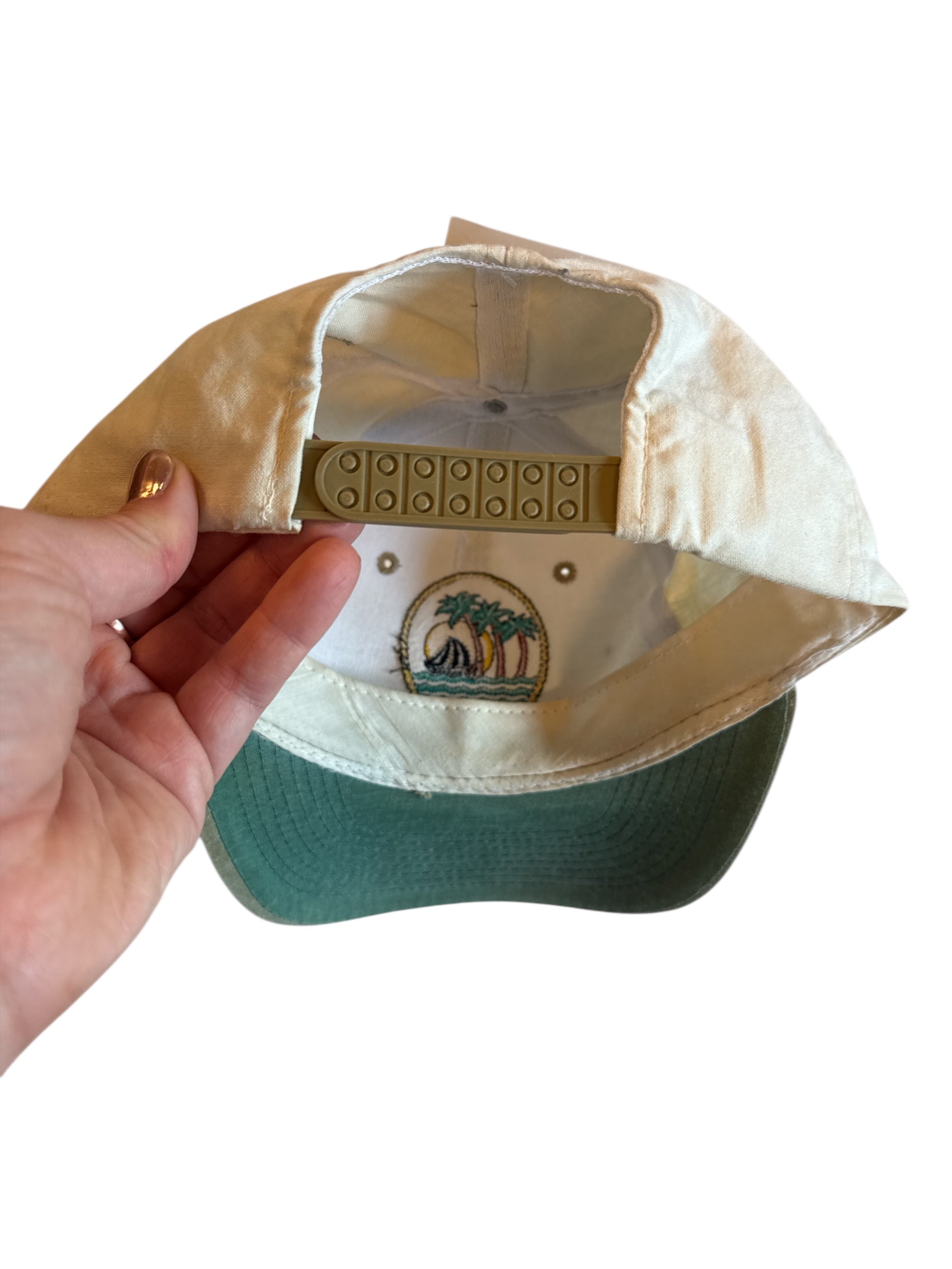 cream light green  myrtle beach hat