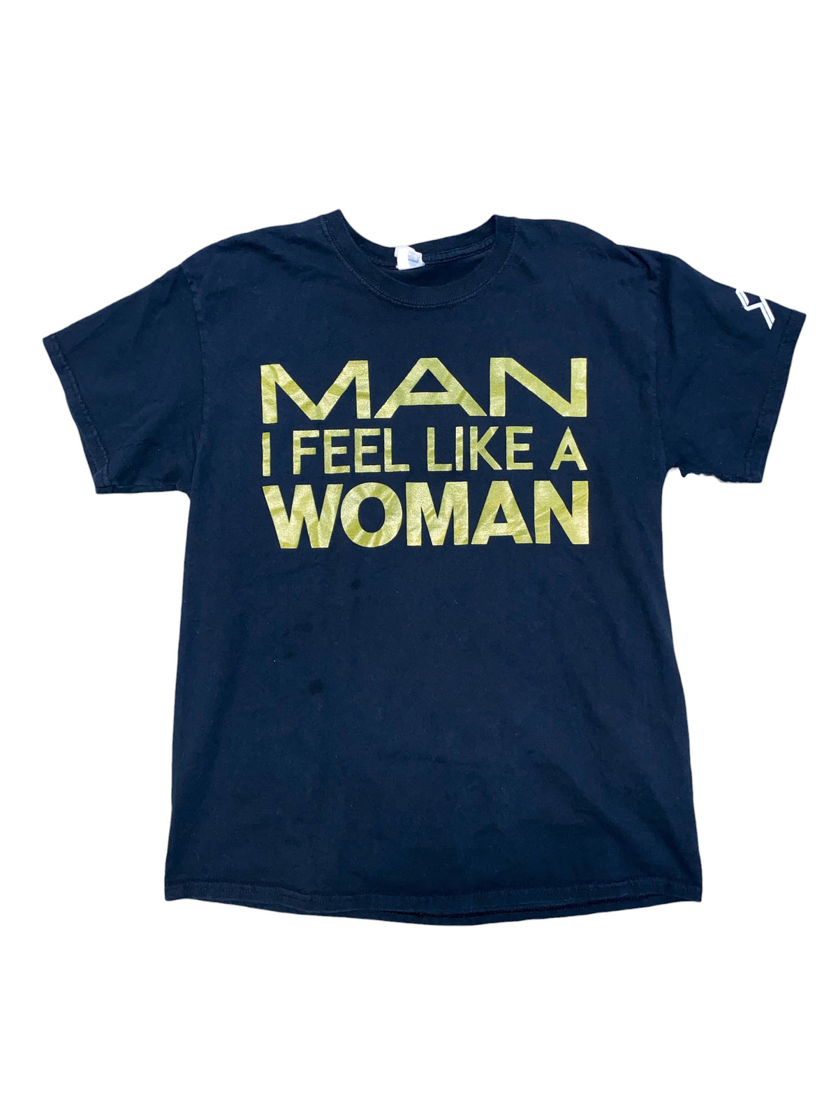 Black Gildan Man I Feel Like A Woman Tee, L