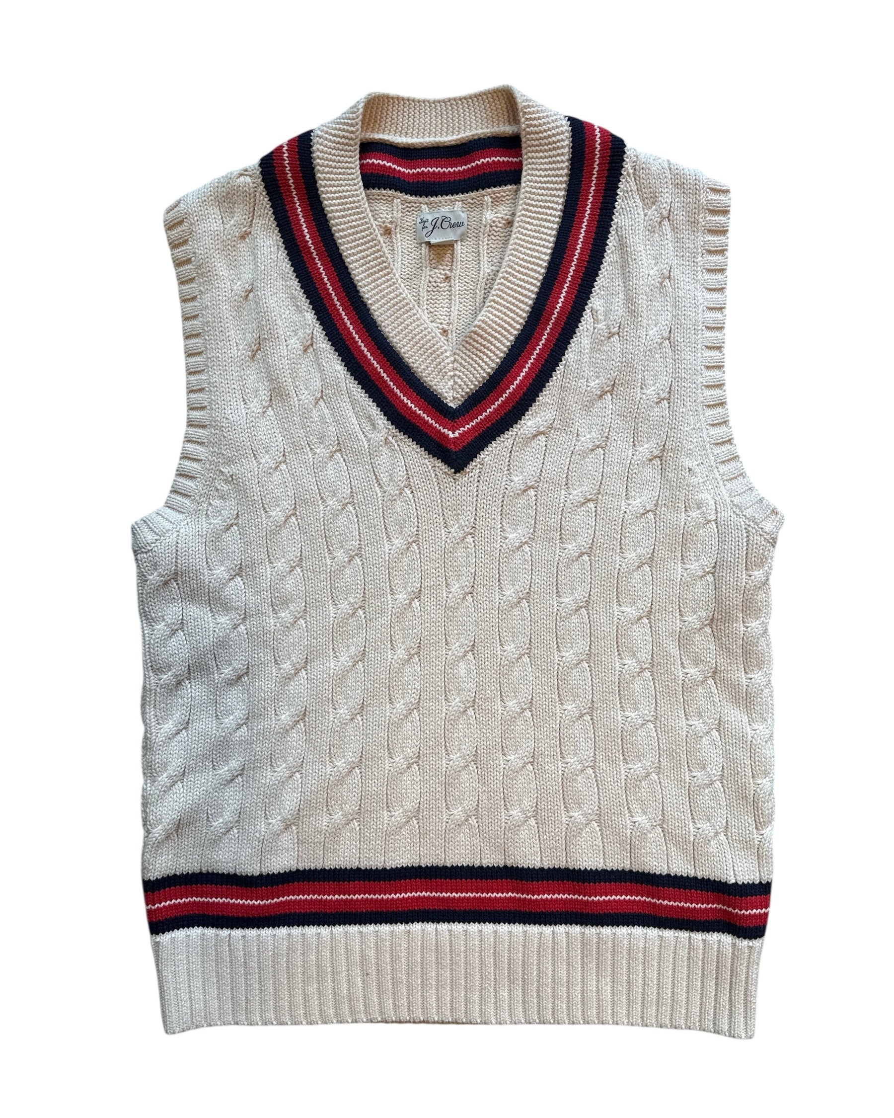 beige j crew sweater vest, s