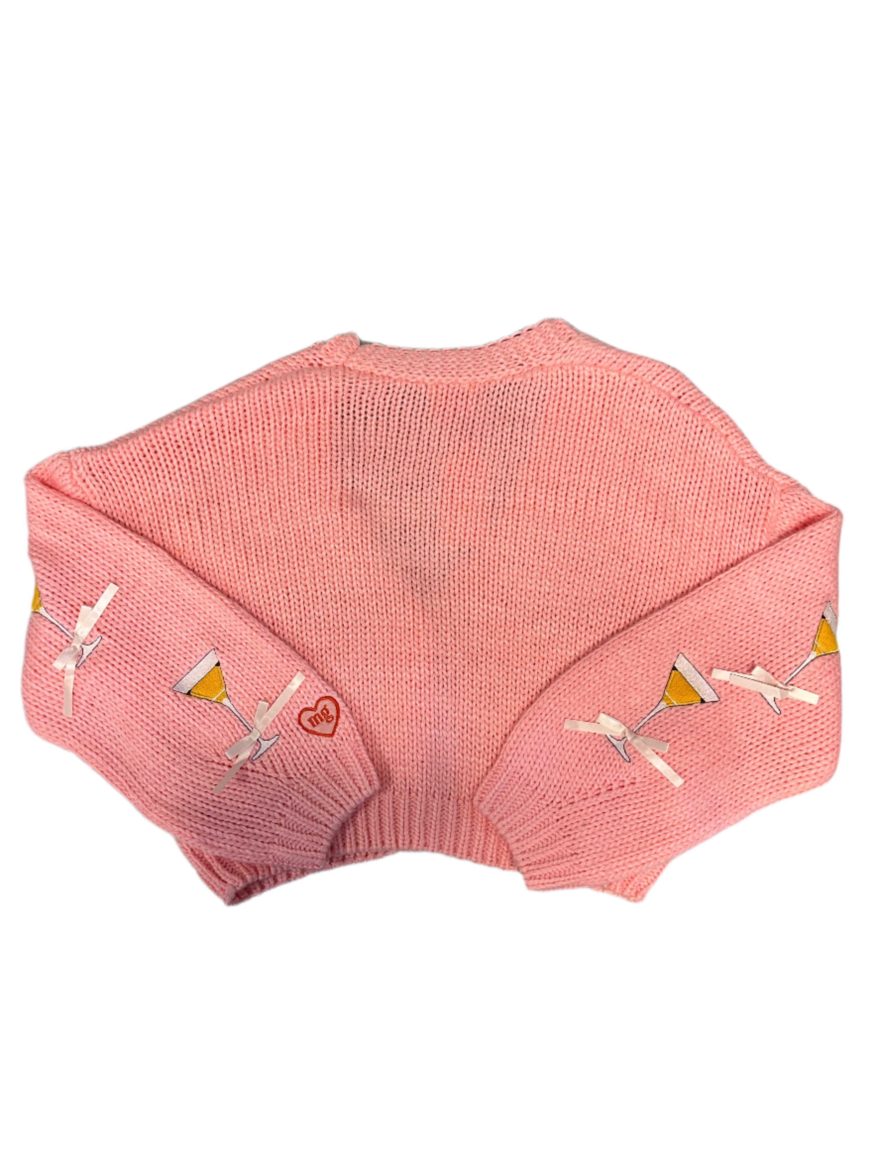pink mure-grand tini time cardigan!, m/l