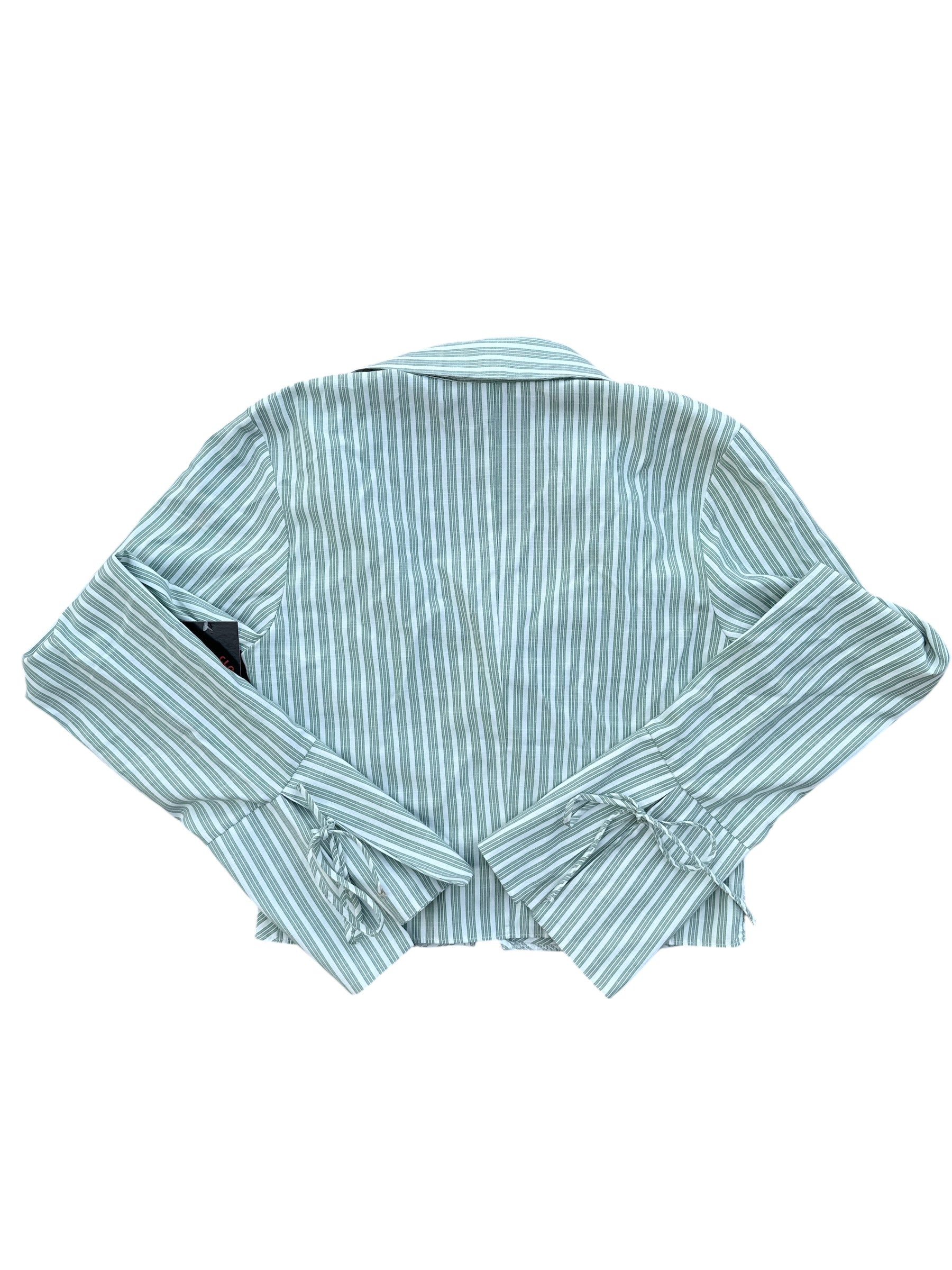 green white topshop striped ruch button down, 4
