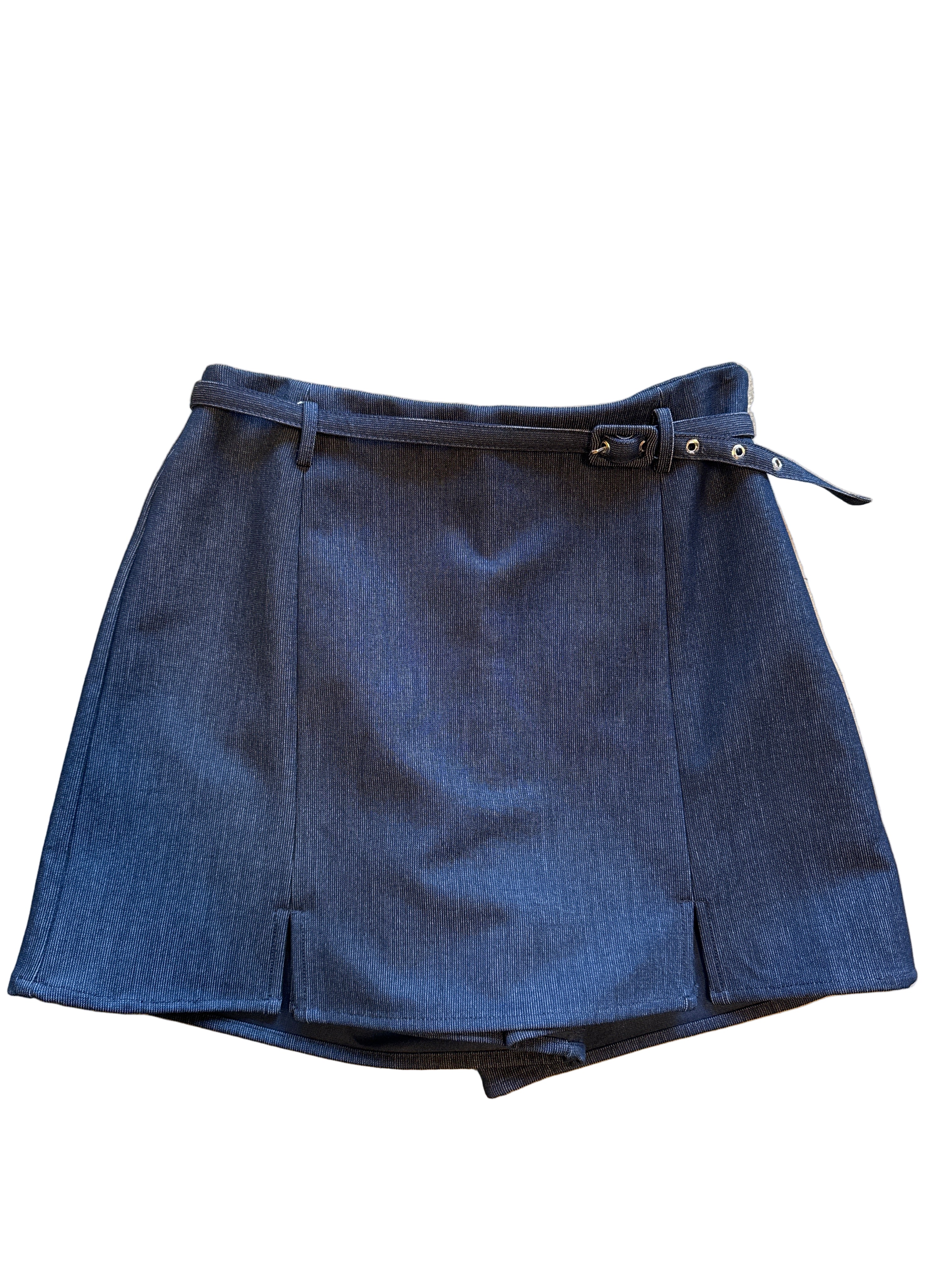 blue the workshop skort w belt, s