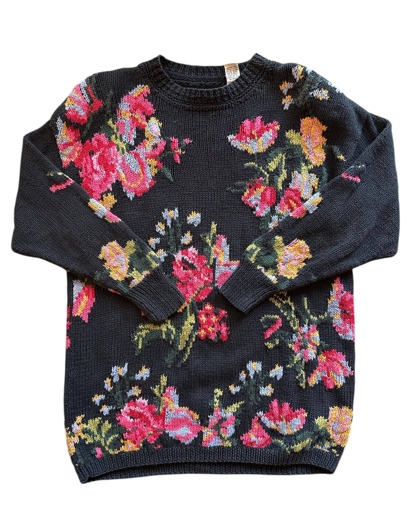 Black  Vtg tunic sweater, L