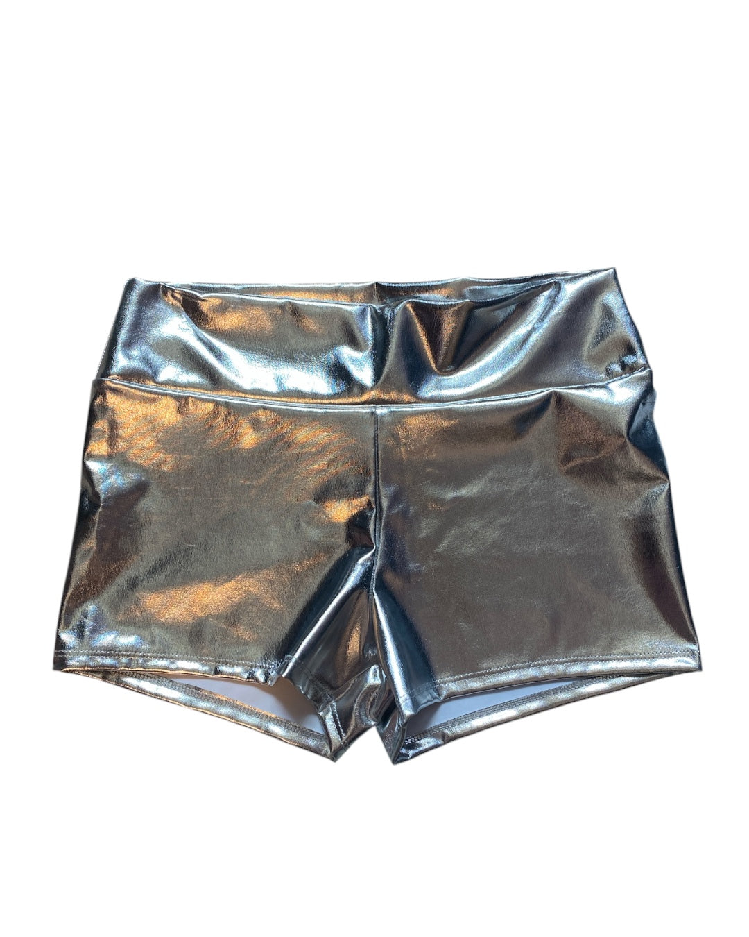 silver topping nwt metallic shorts, m
