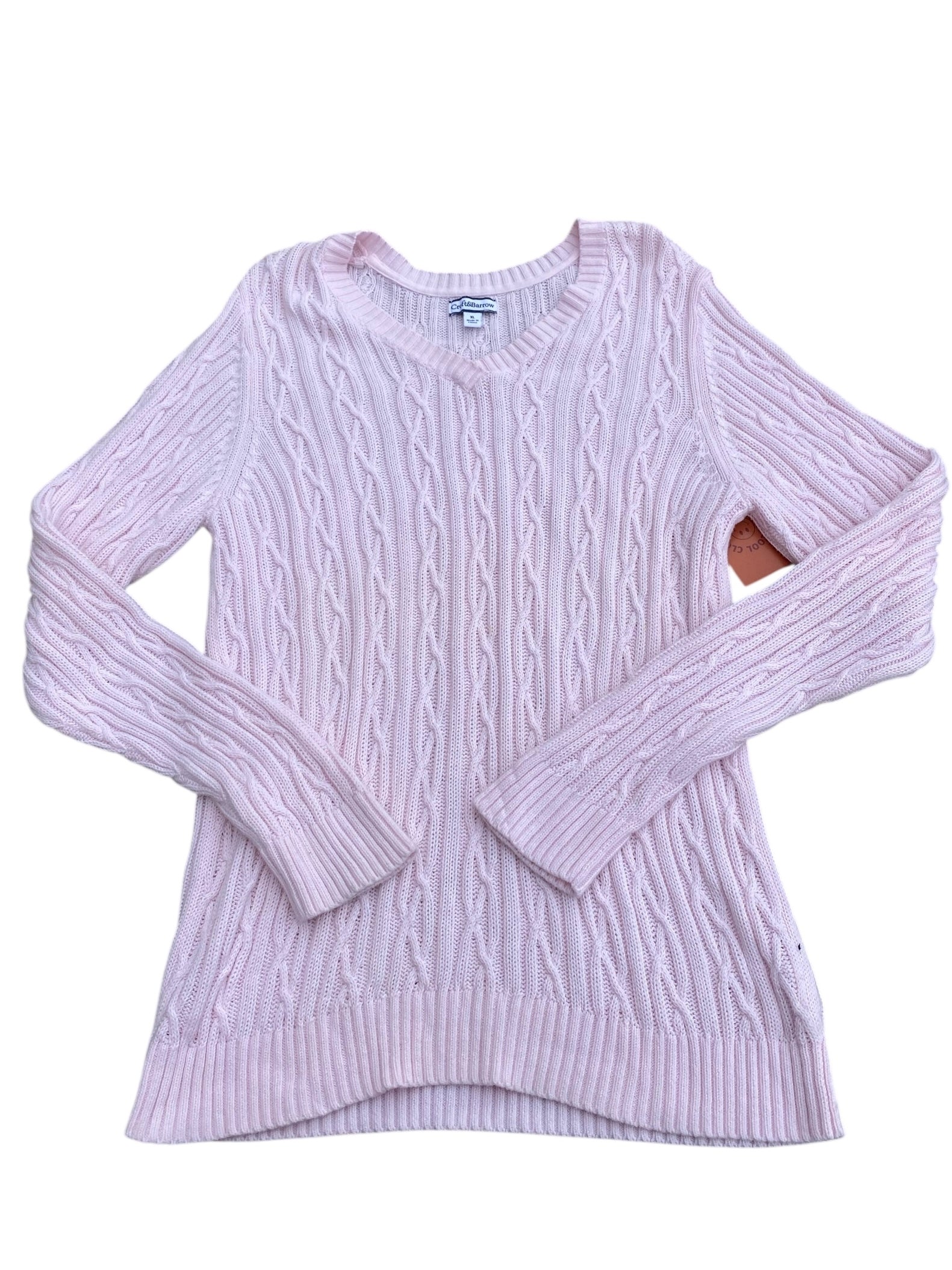 pink Croft & Barrow v neck sweater, xl