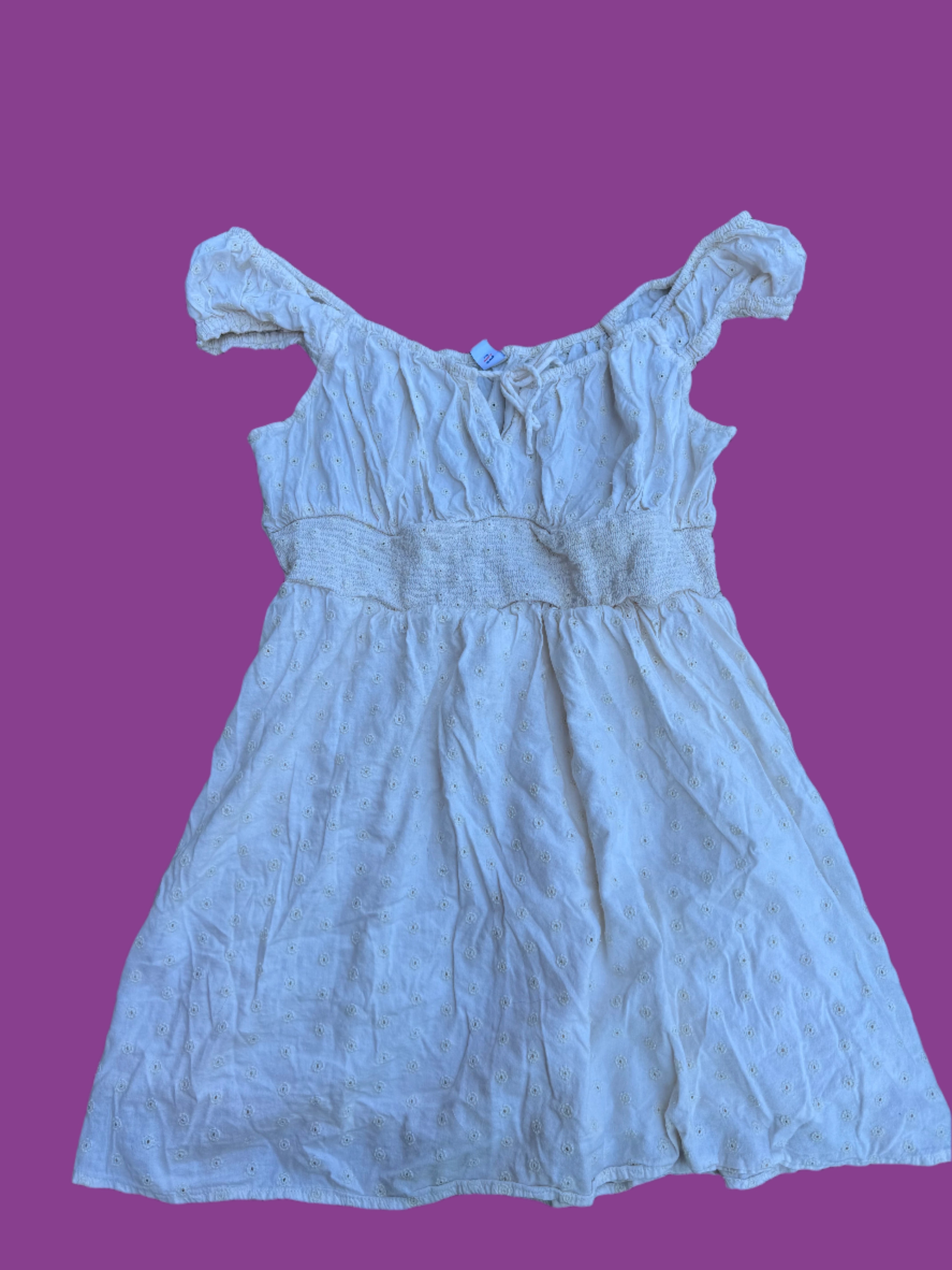 White Old navy Eyelet dress, Xl