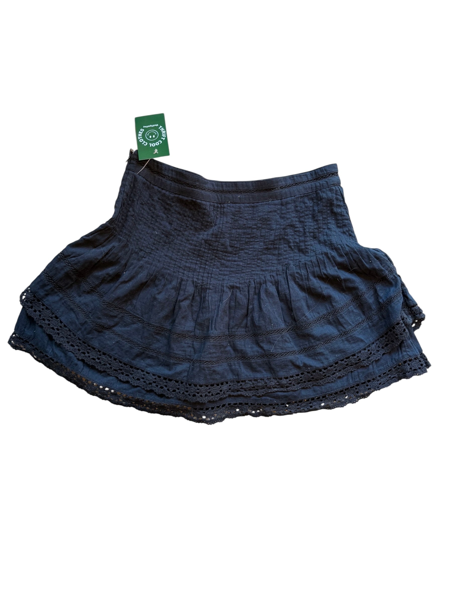 Black Free people Flowy eyelet mini skirt, 4