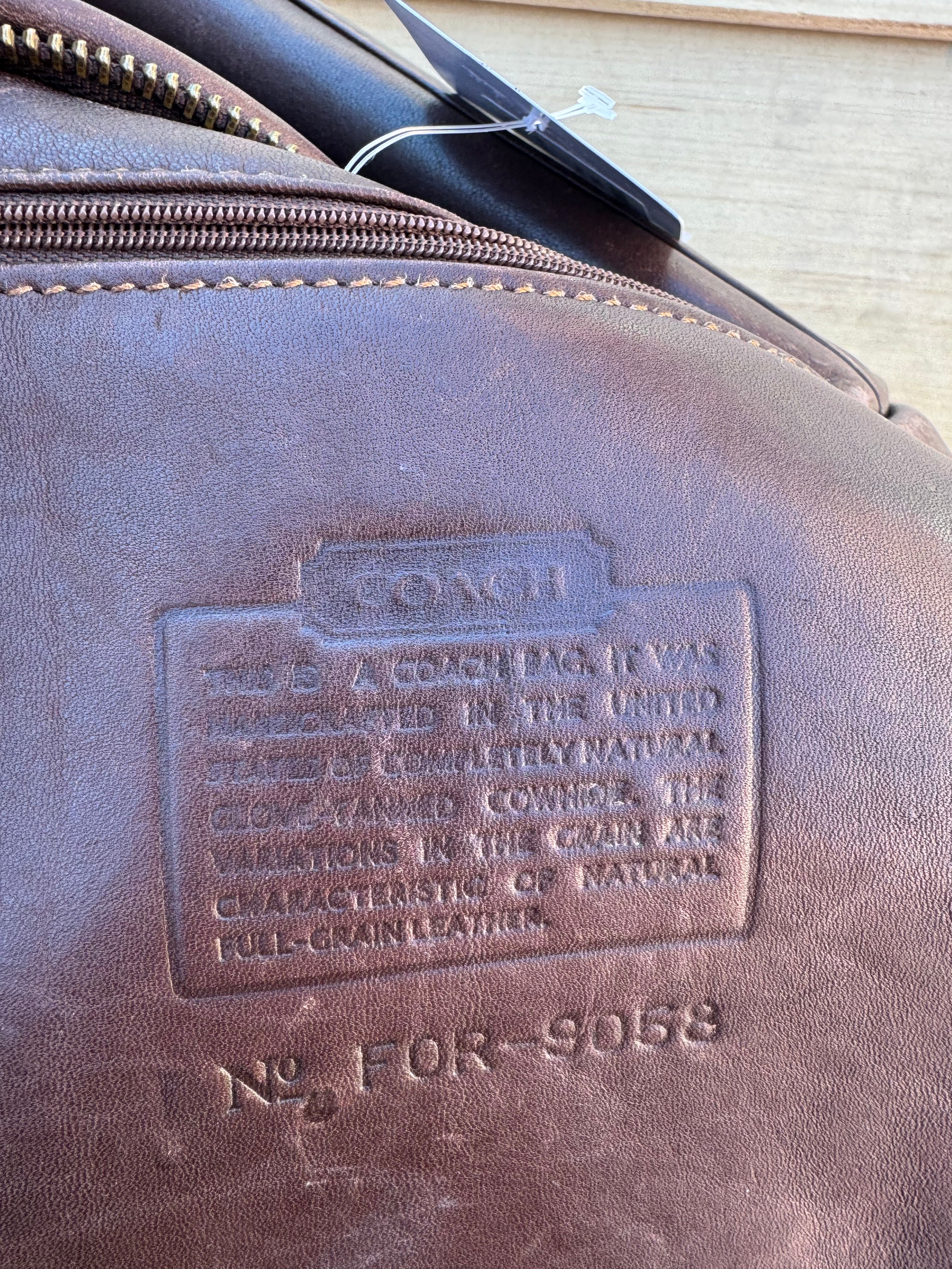 brown coach leather bag