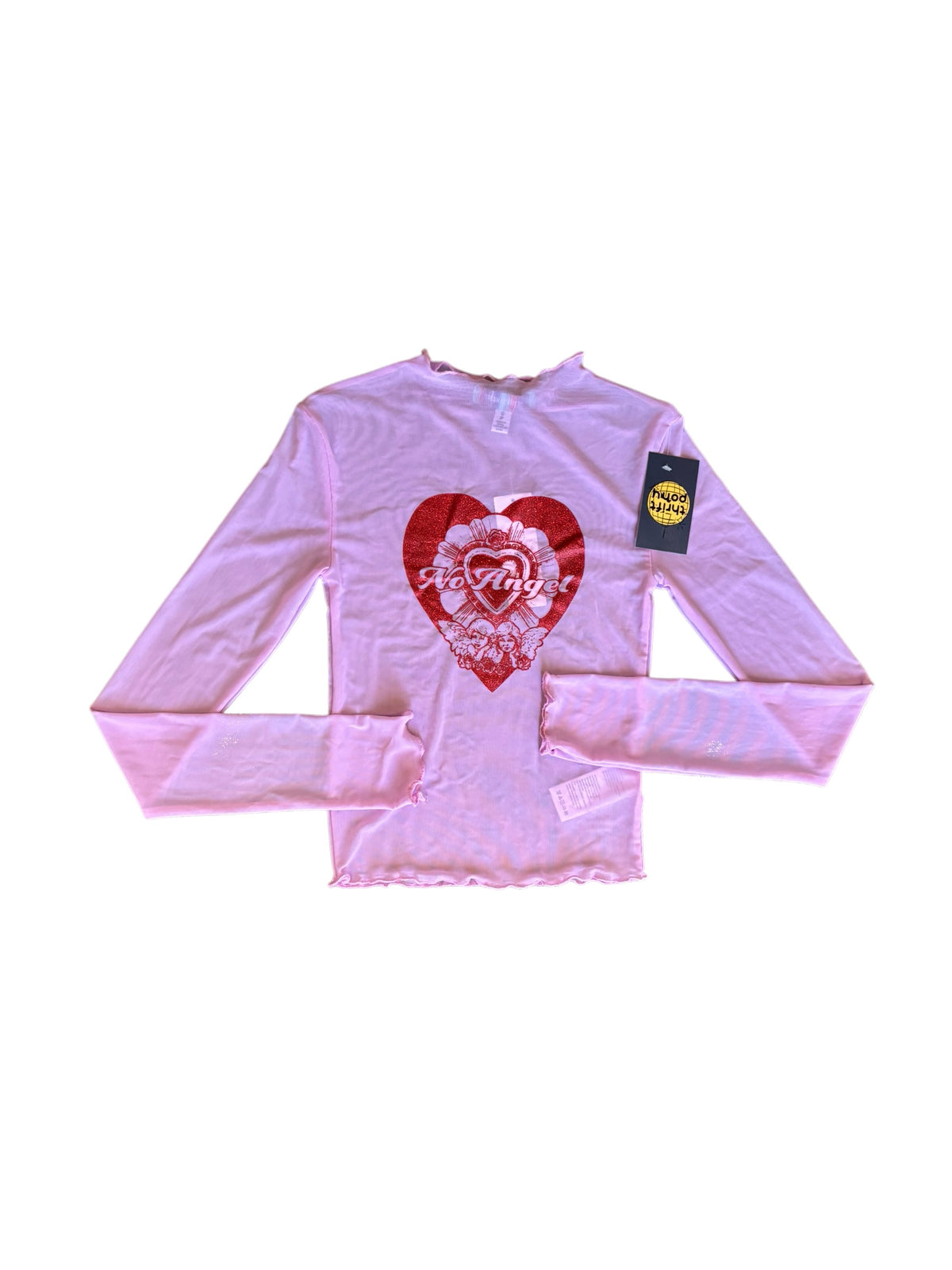 pink red urban outfitters no angel micromesh ls, s