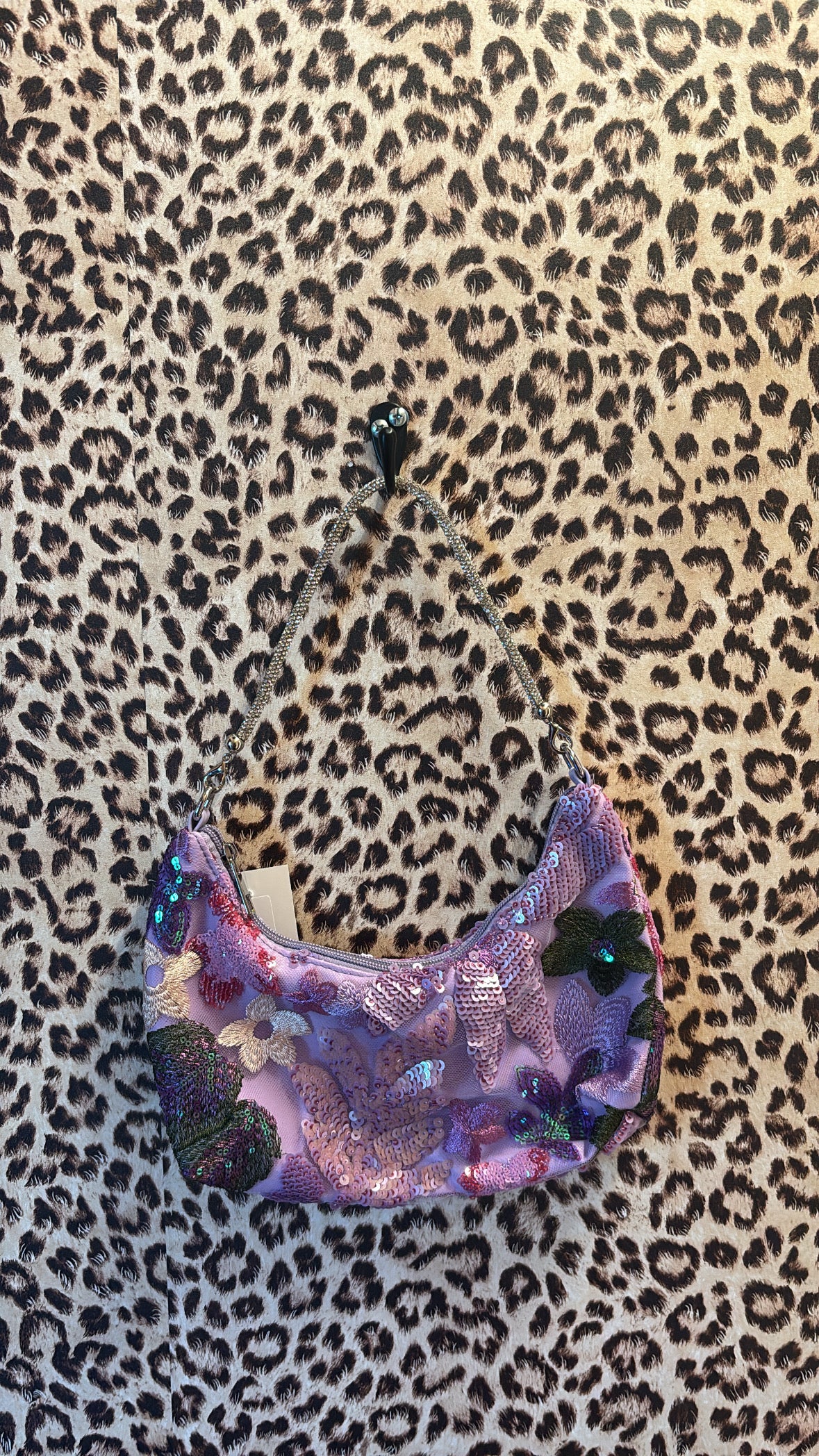 purple  embellished purse