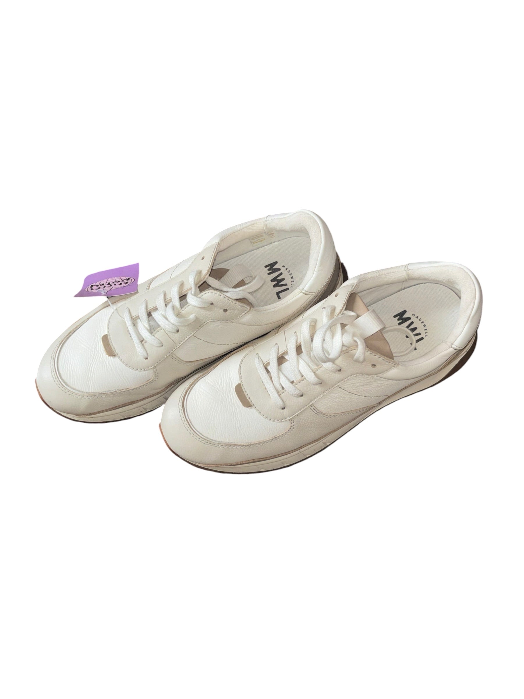 cream tan madewell platform sneakers, 9