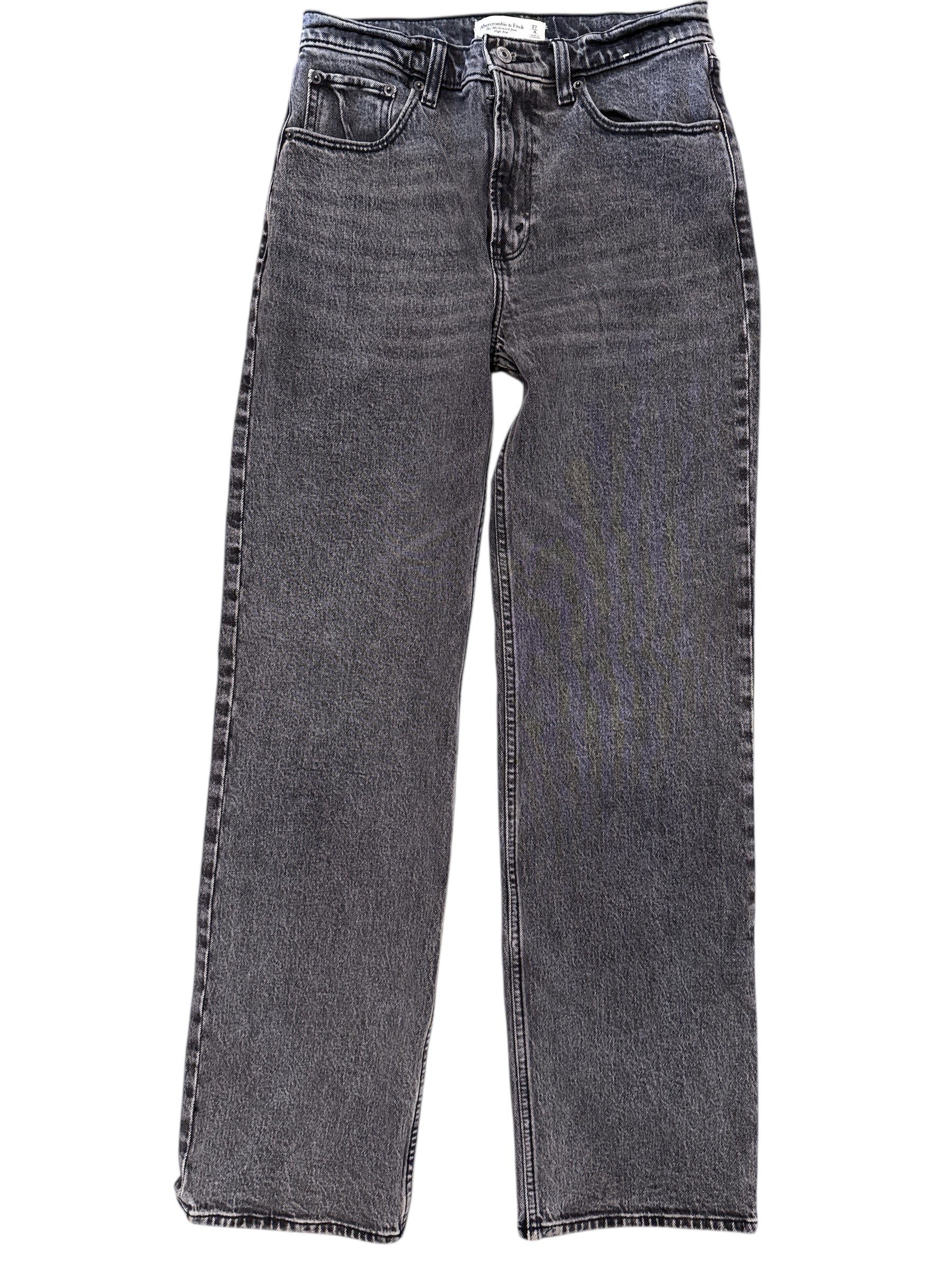 black abercrombie Womens jeans-90s relaxed jean high rise, 27/4L