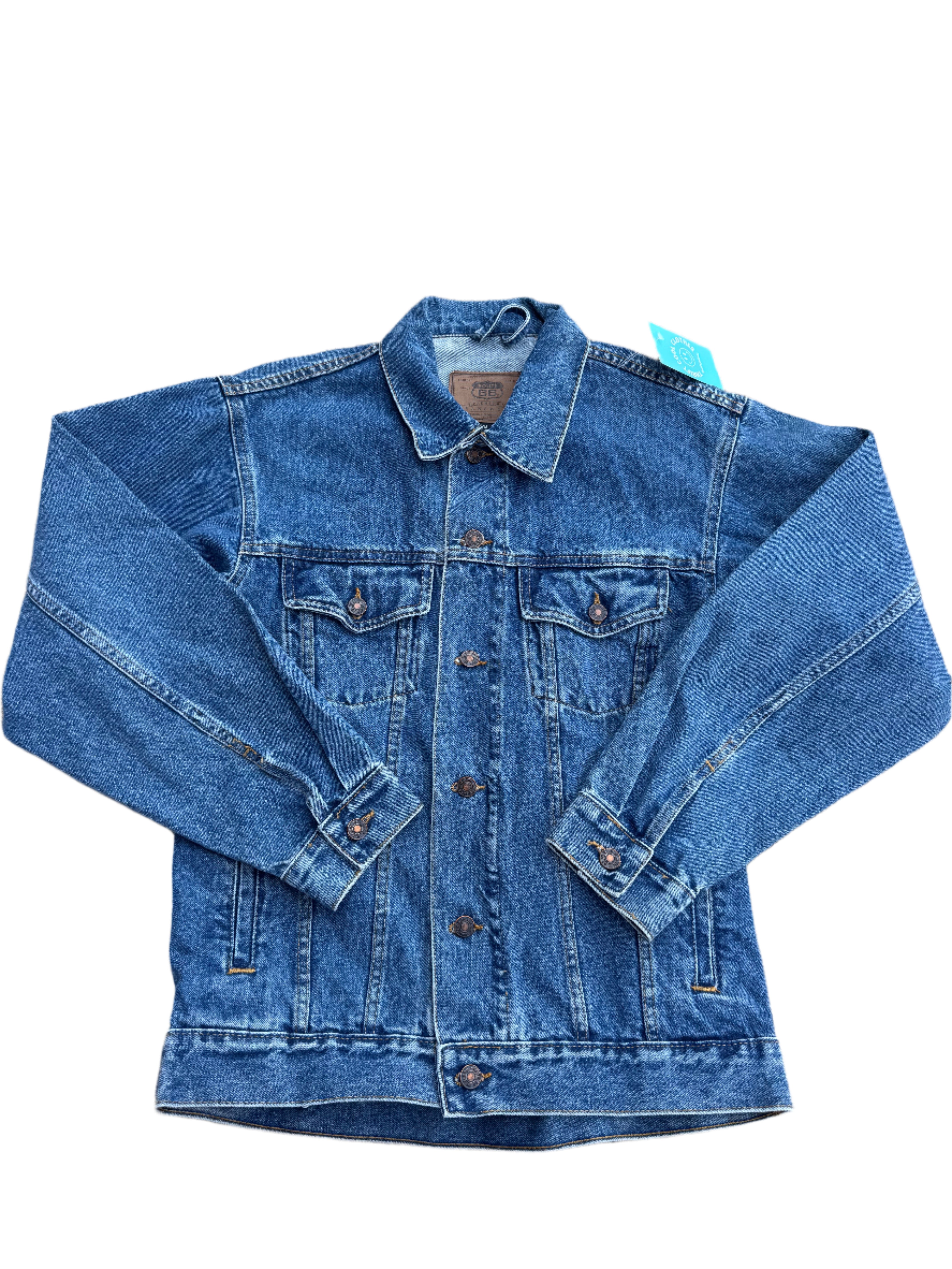 blue route 66 vtg denim jacket, m