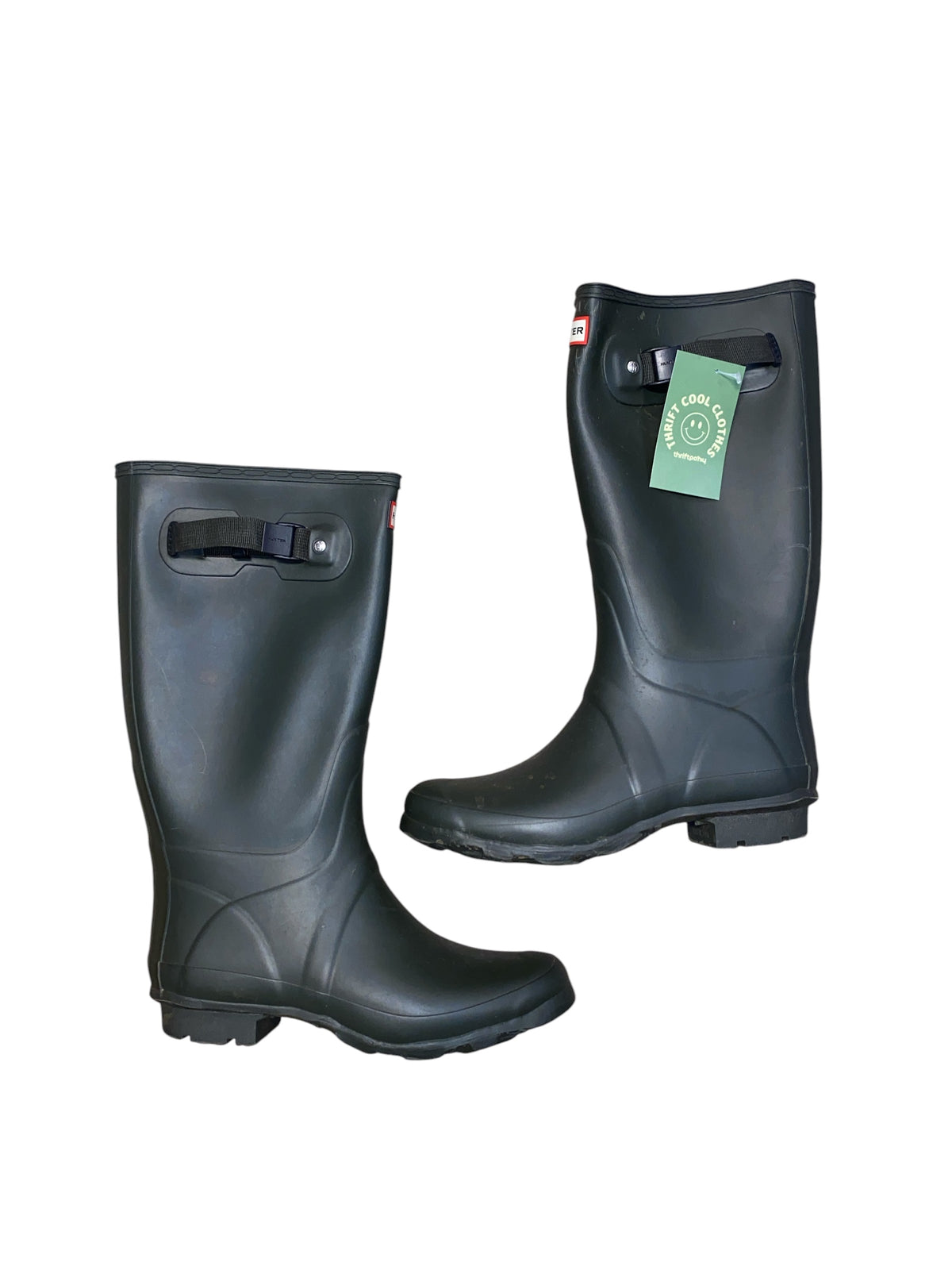 green grey hunter rainboots, 9