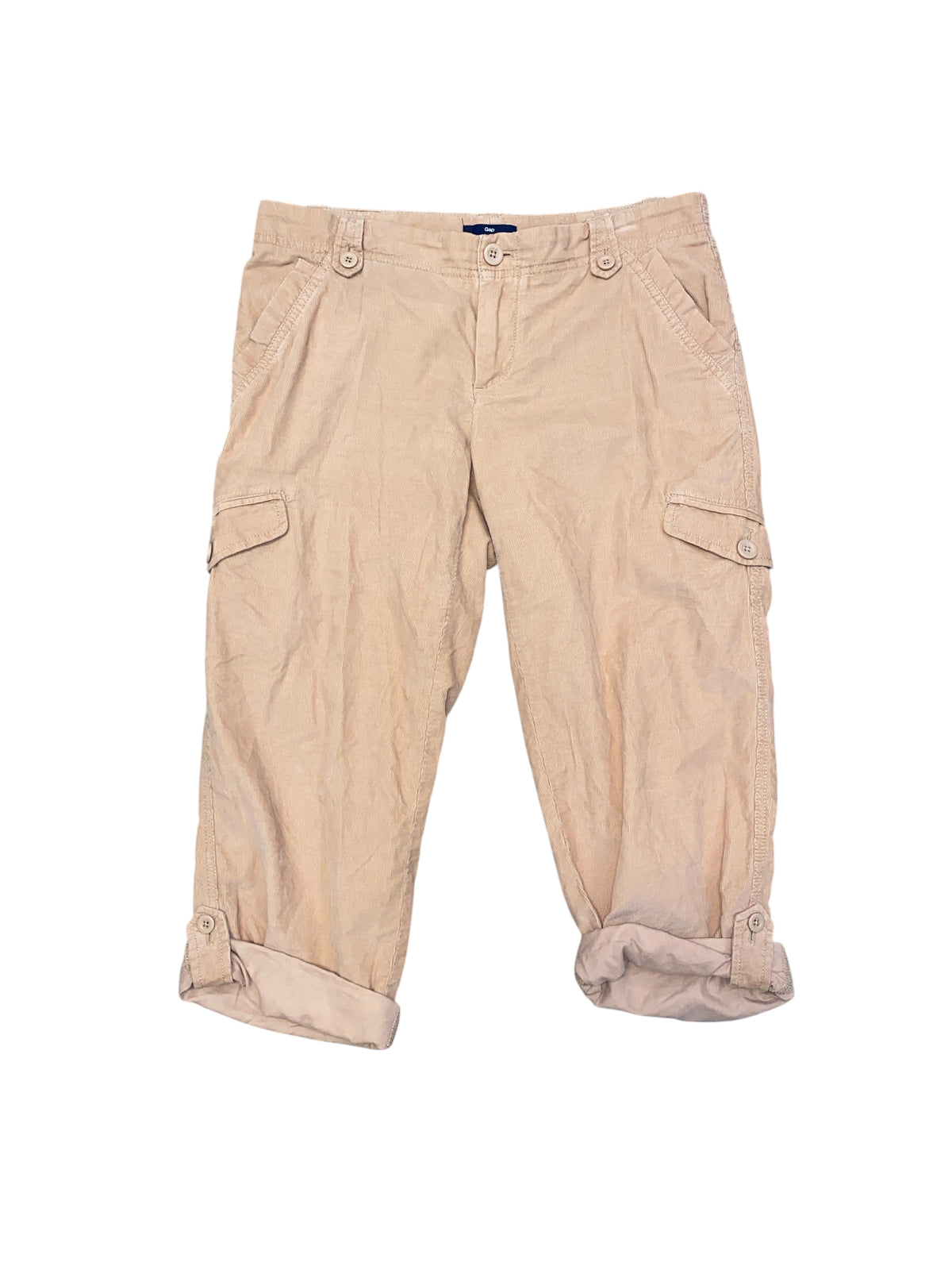 tan gap cord cargo capri, 6
